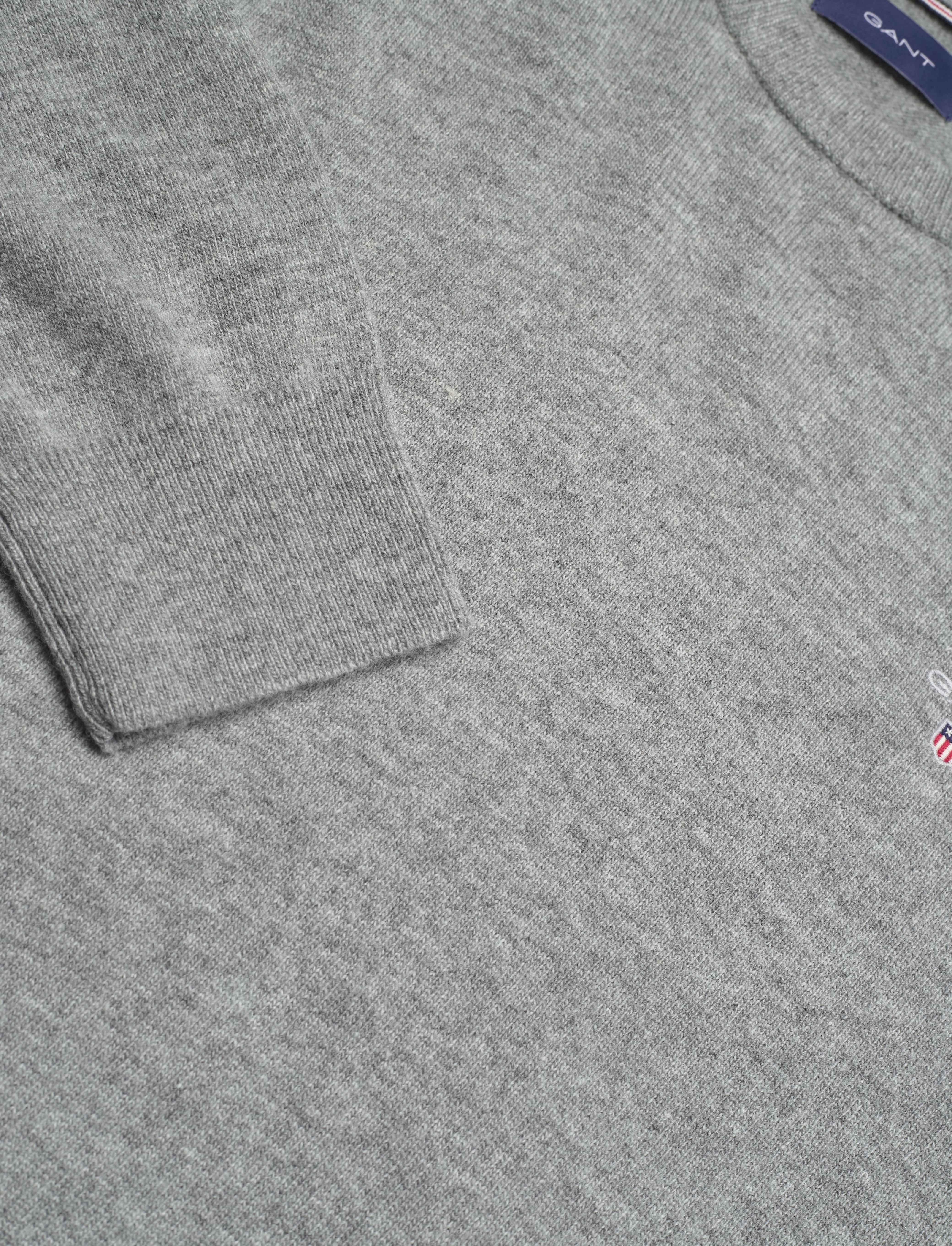 Gant - EXTRAFINE LAMBSWOOL C-NECK O/S - trøjer - grey melange - 2