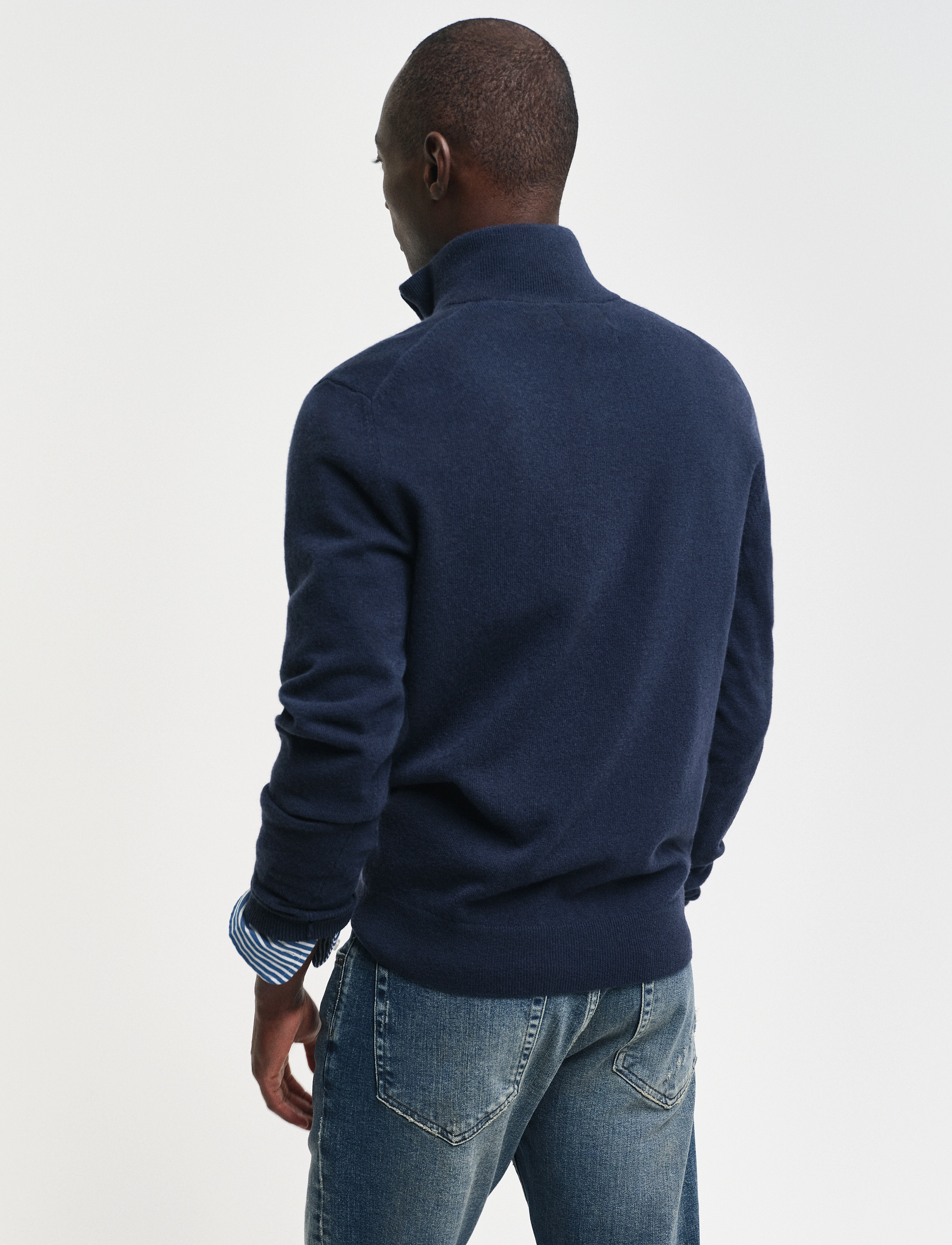 GANT - EXTRAFINE LAMBSWOOL HALF ZIP - marine - 3