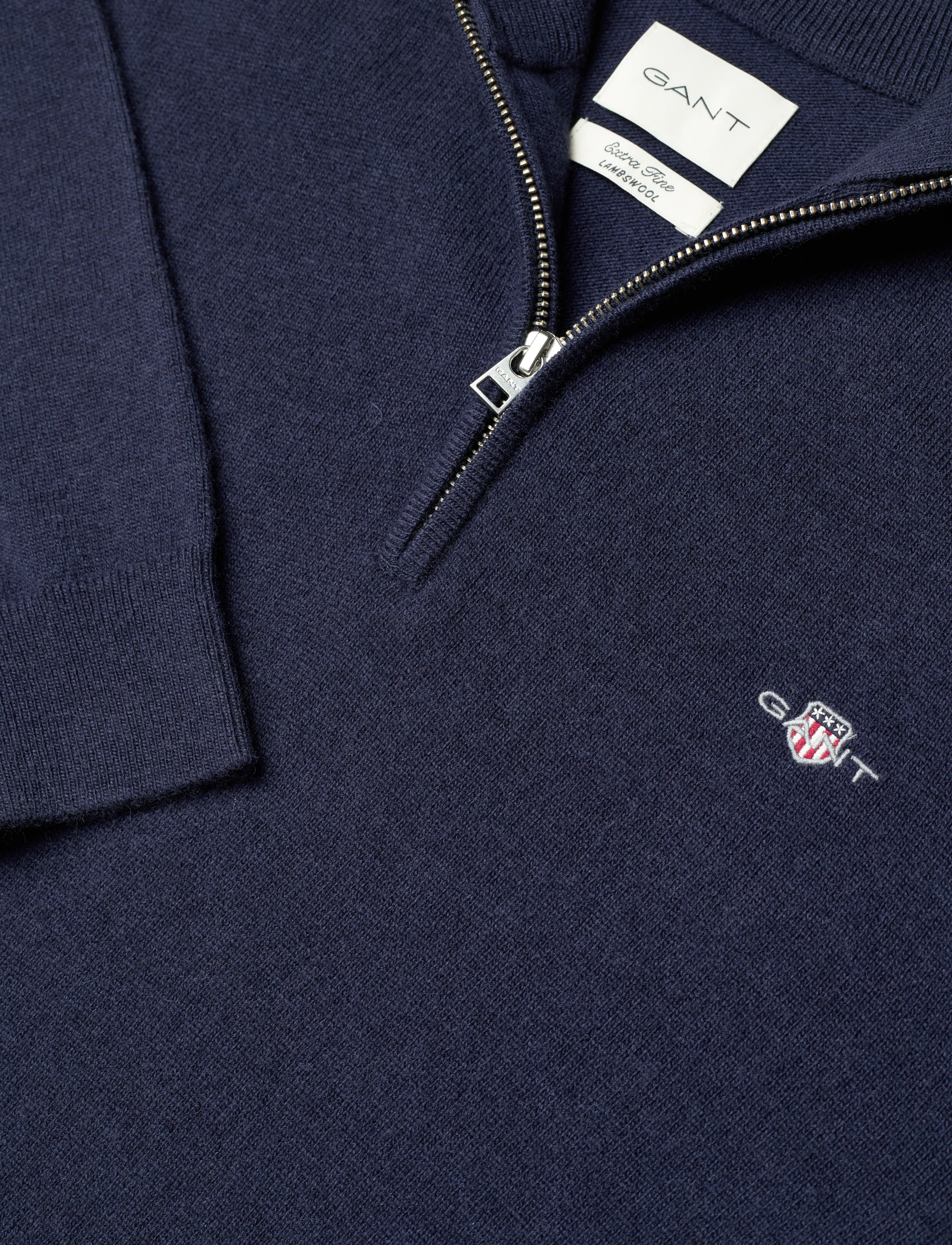 GANT - EXTRAFINE LAMBSWOOL HALF ZIP - marine - 5