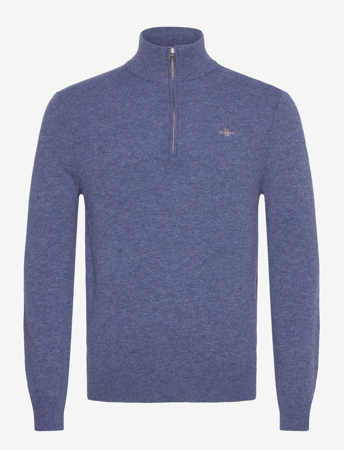 GANT - EXTRAFINE LAMBSWOOL HALF ZIP - stone blue melange - 1
