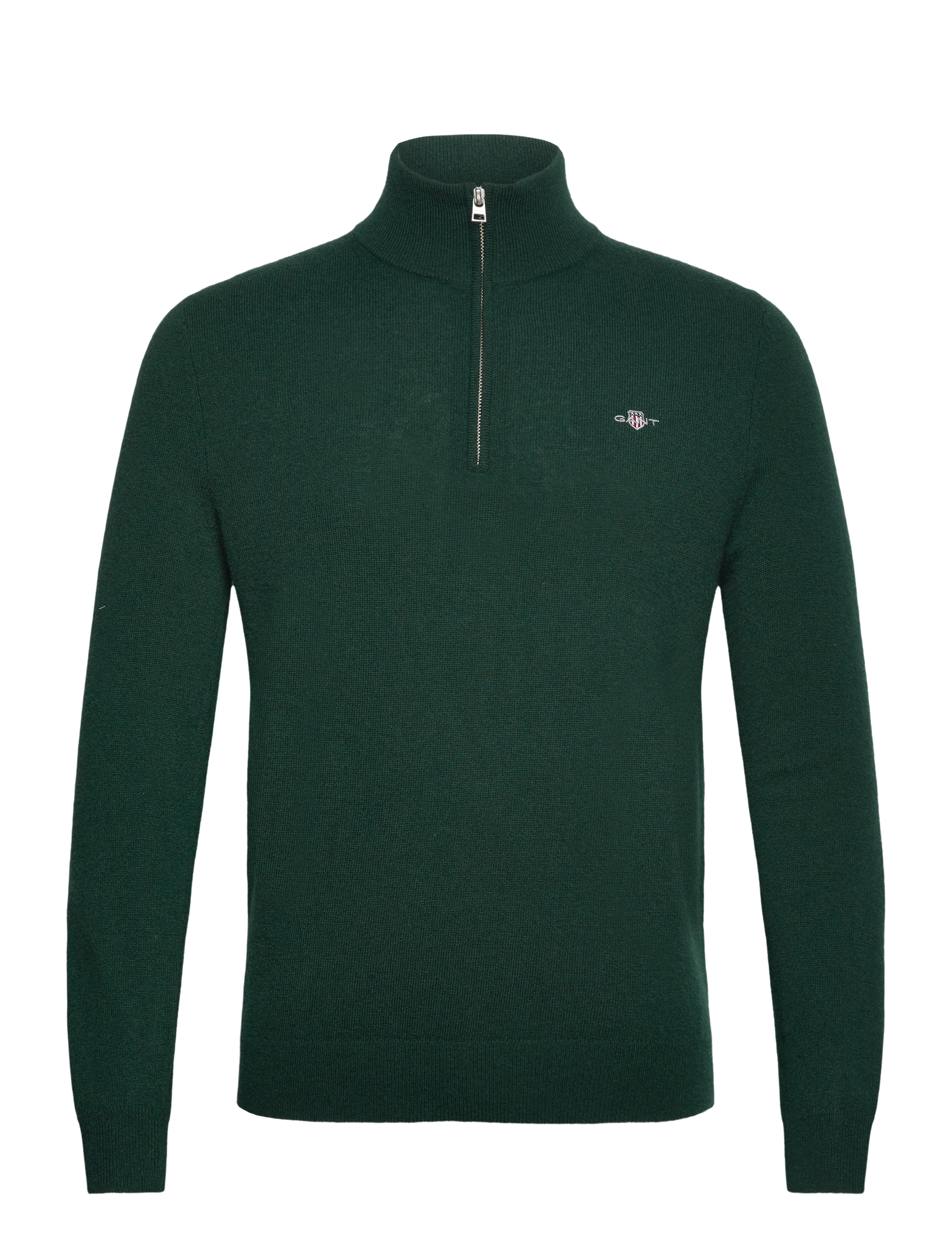 GANT - EXTRAFINE LAMBSWOOL HALF ZIP - tartan green - 1