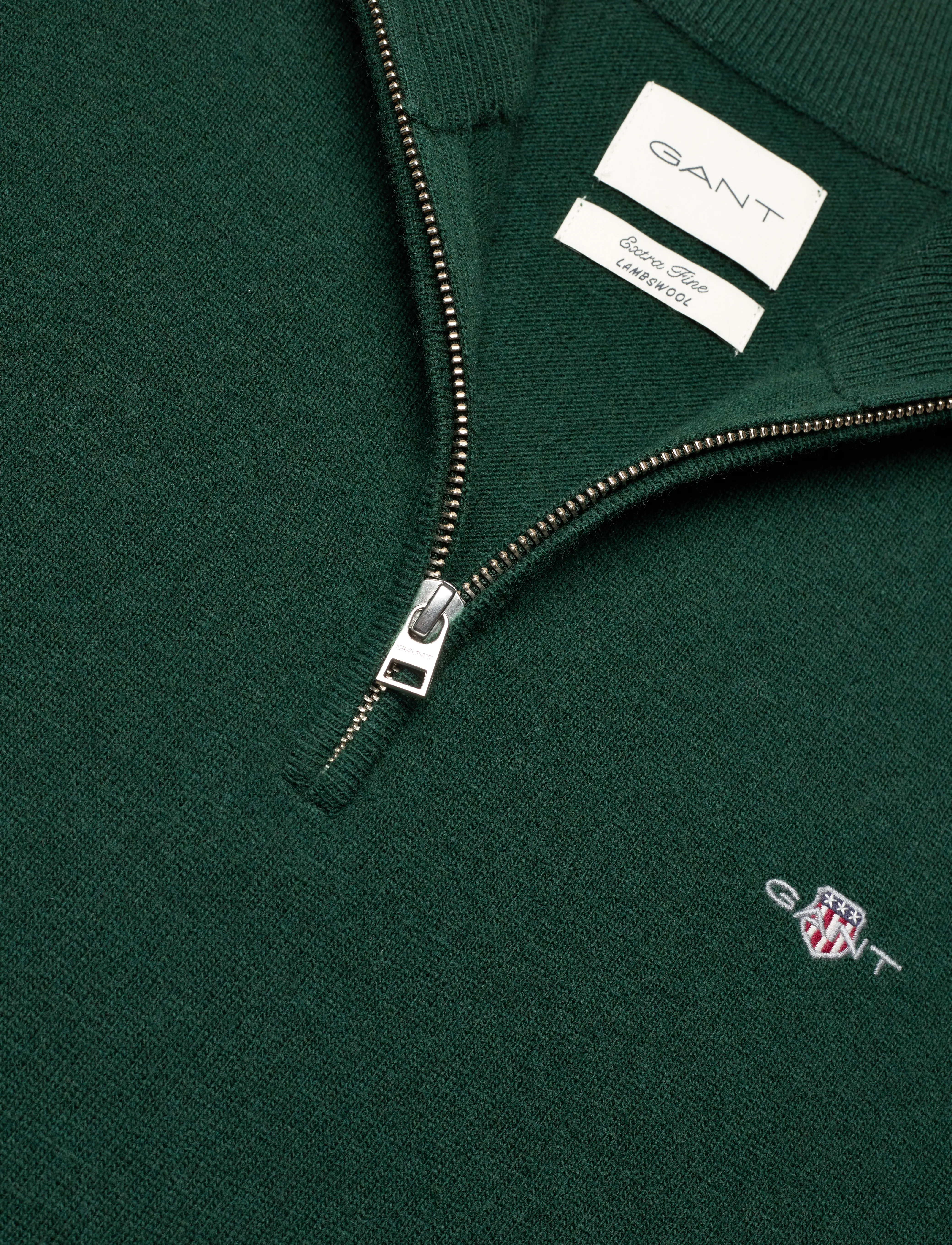 GANT - EXTRAFINE LAMBSWOOL HALF ZIP - tartan green - 5