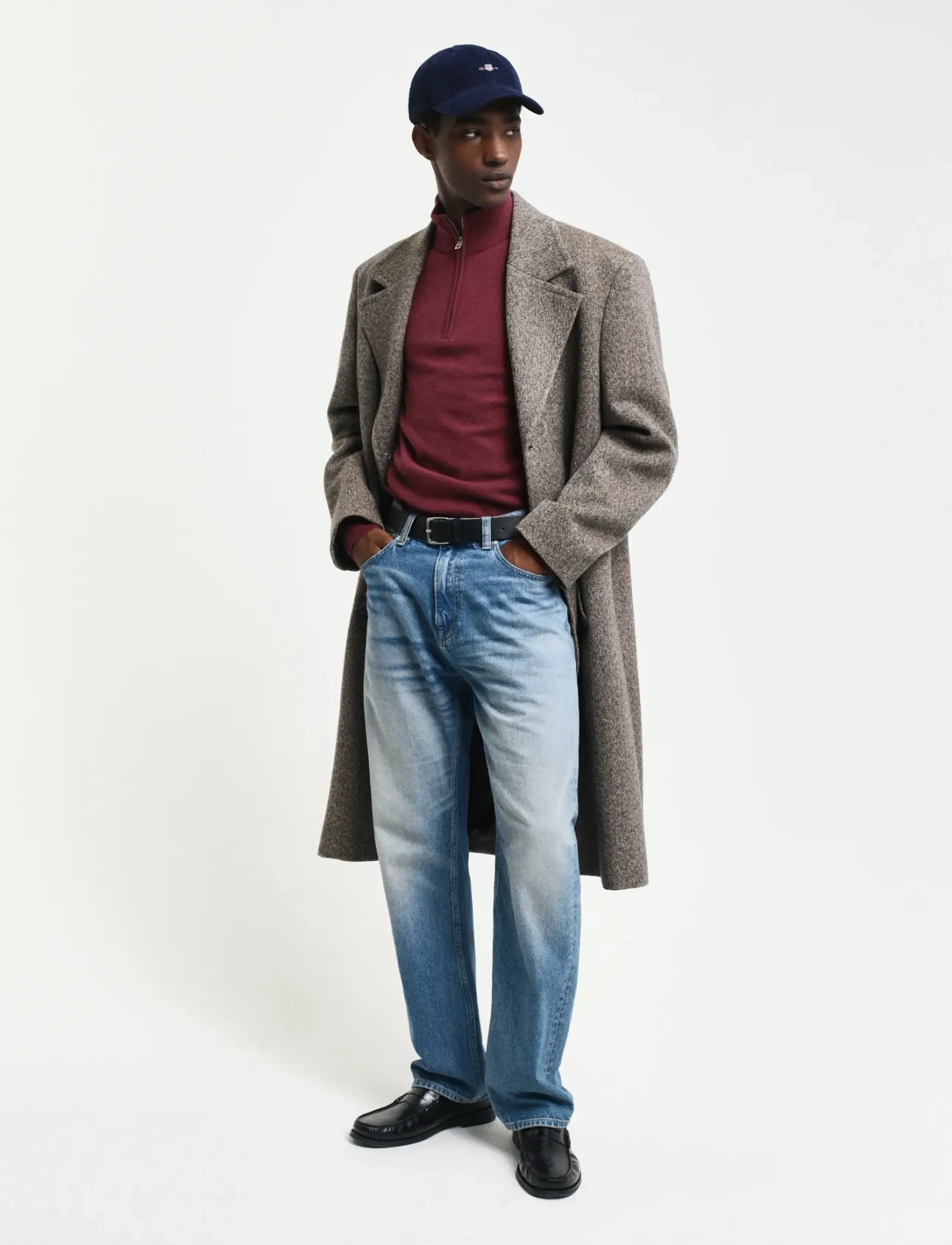 GANT - EXTRAFINE LAMBSWOOL HALF ZIP - wine red - 5