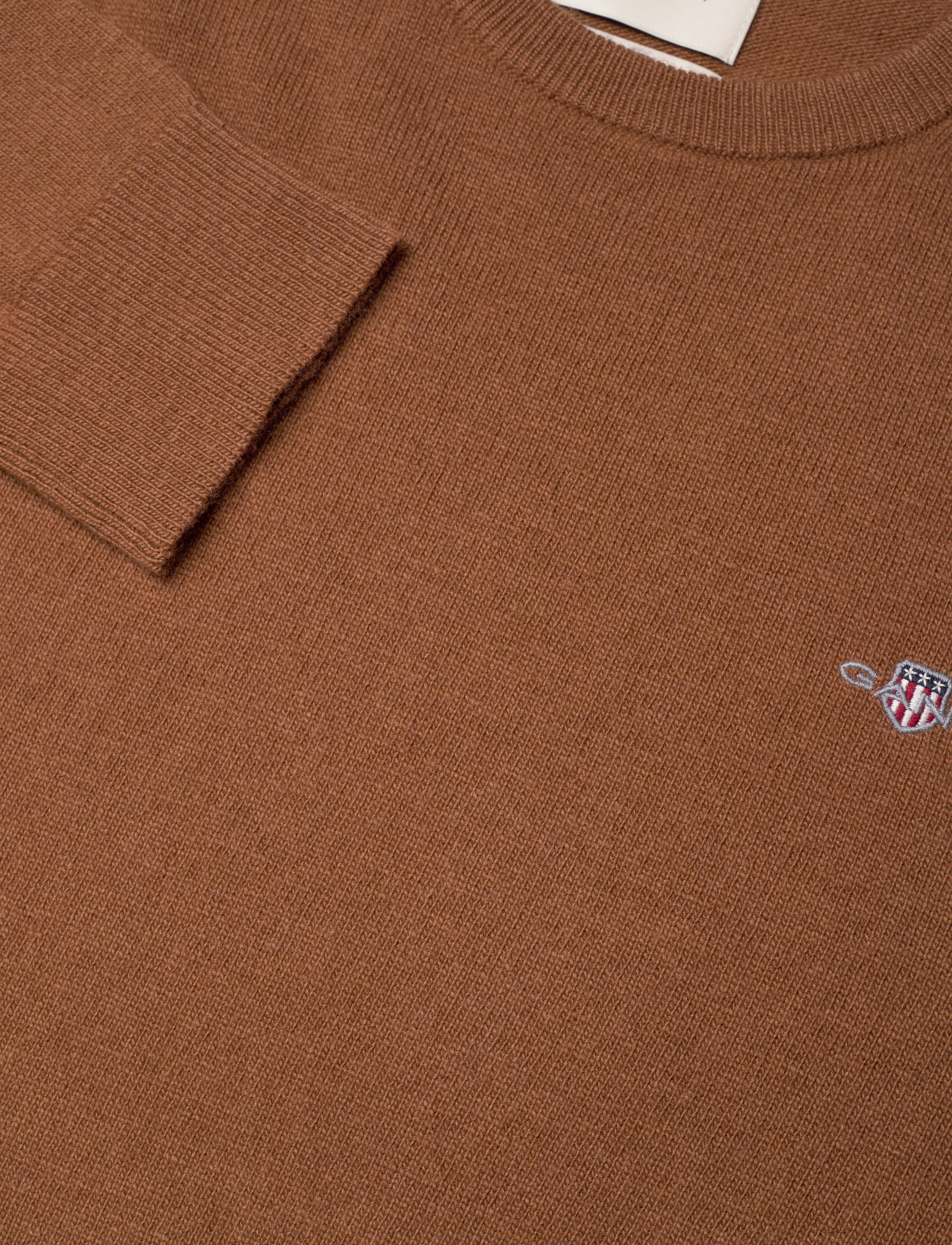 GANT - EXTRAFINE LAMBSWOOL C-NECK - cacao - 2