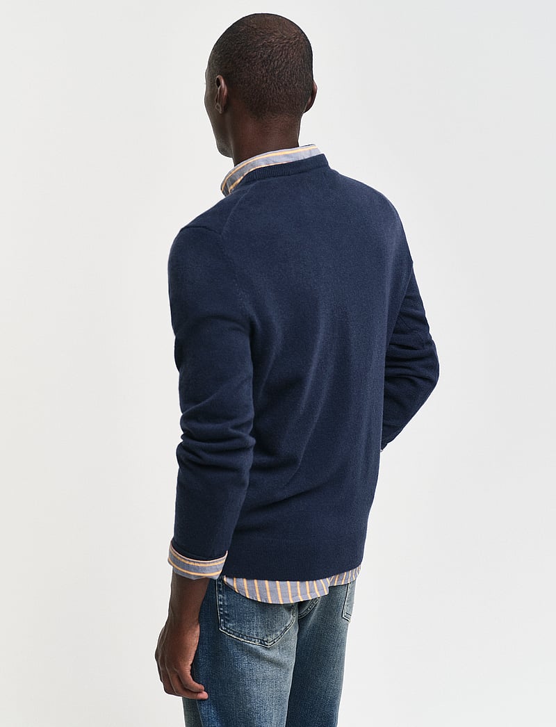 GANT - EXTRAFINE LAMBSWOOL C-NECK - rundhals - marine - 3