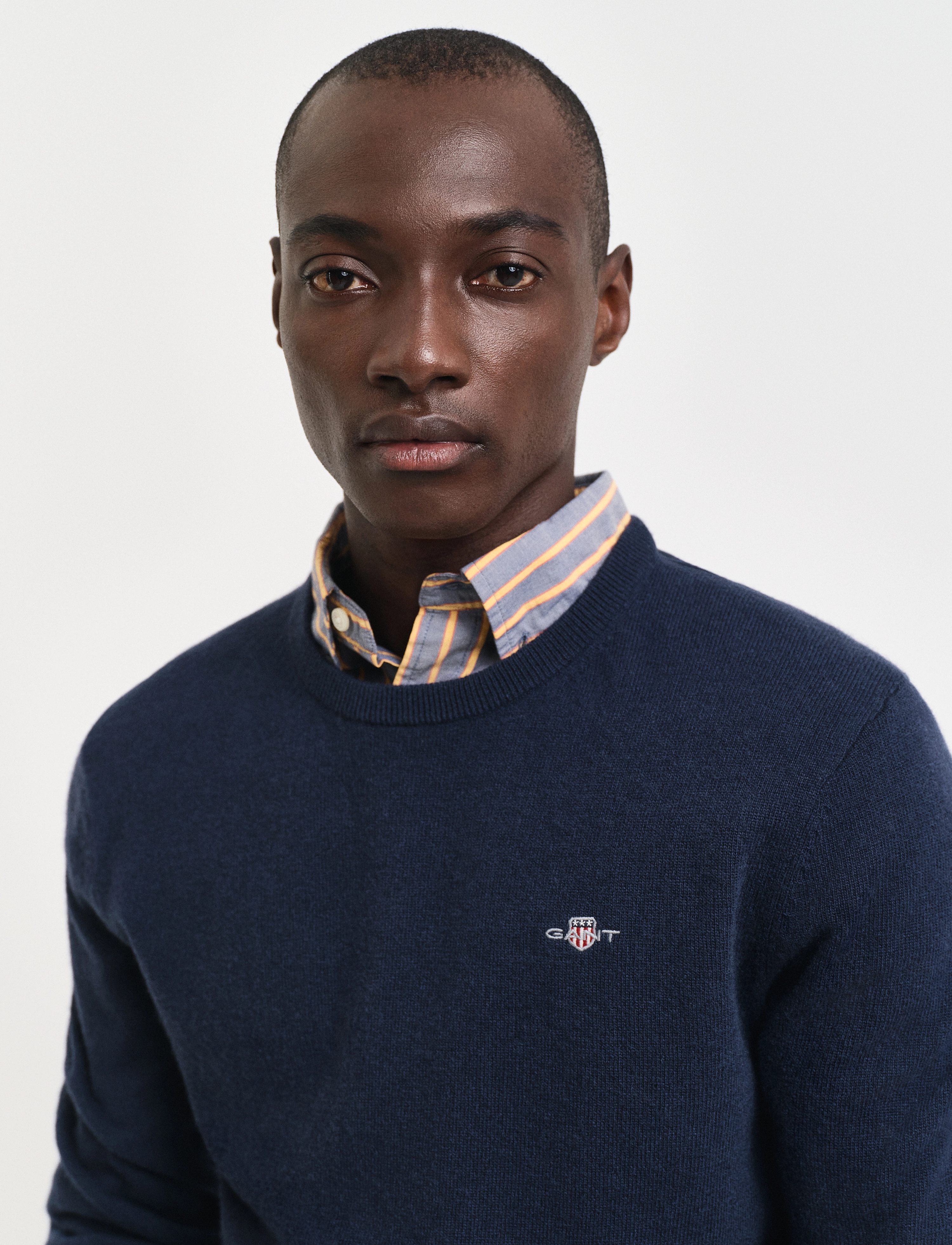 GANT - EXTRAFINE LAMBSWOOL C-NECK - marine - 4