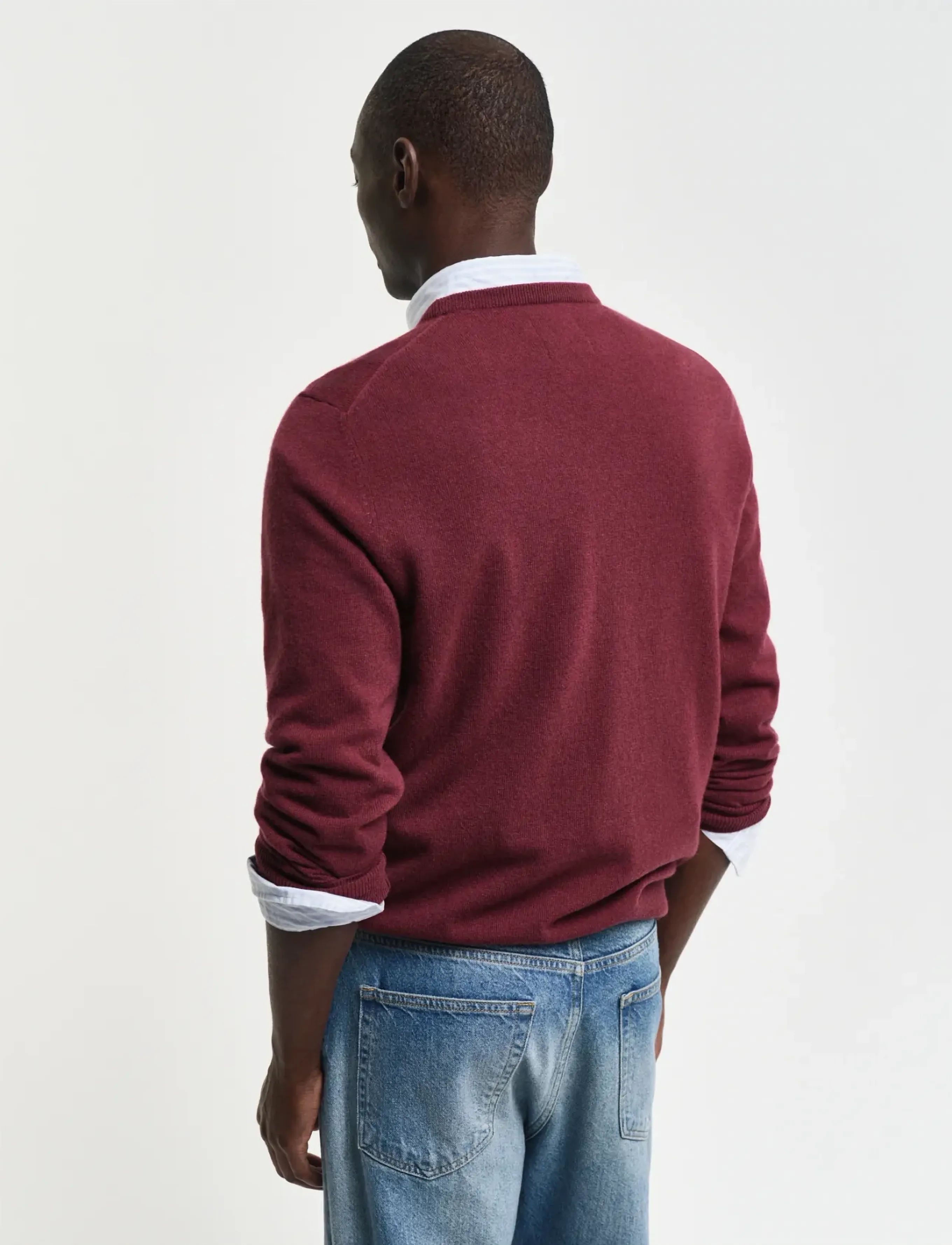 GANT - EXTRAFINE LAMBSWOOL C-NECK - wine red - 3