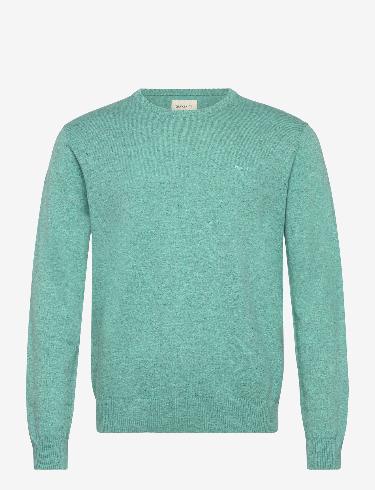 GANT - SLUB COTTON LINEN C-NECK - rund hals - ocean green melange - 0