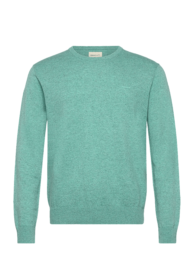 GANT - SLUB COTTON LINEN C-NECK - rund hals - ocean green melange - 0
