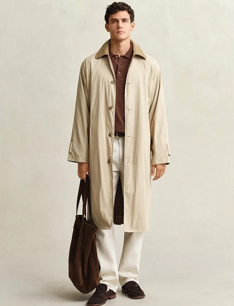 Gant - SLUB COTTON LINEN POLO - prjónaðir, síðerma pólóbolir - hazelnut melange - 4