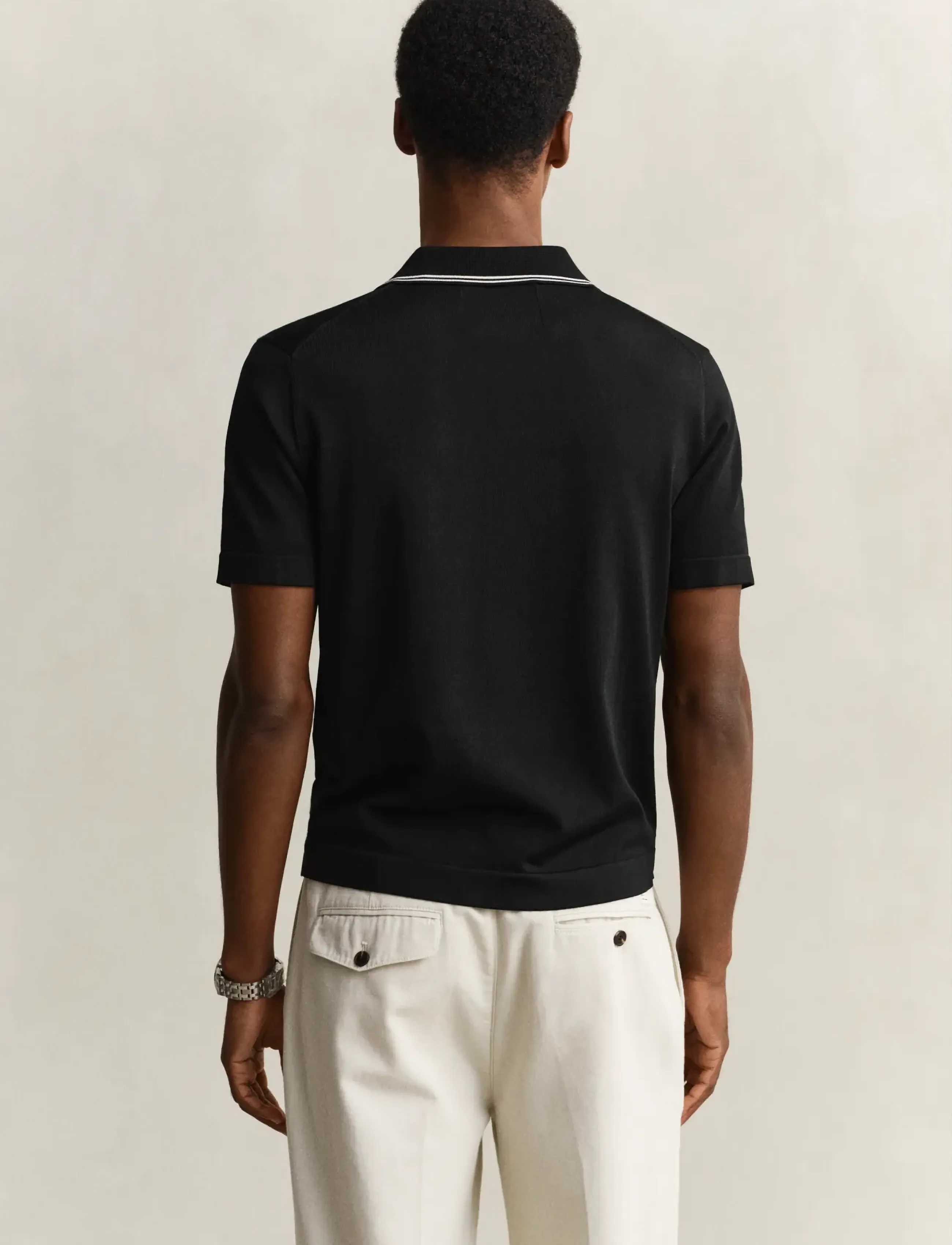 Gant - RESORT COLLAR POLO - kootud polosärgid - black - 2