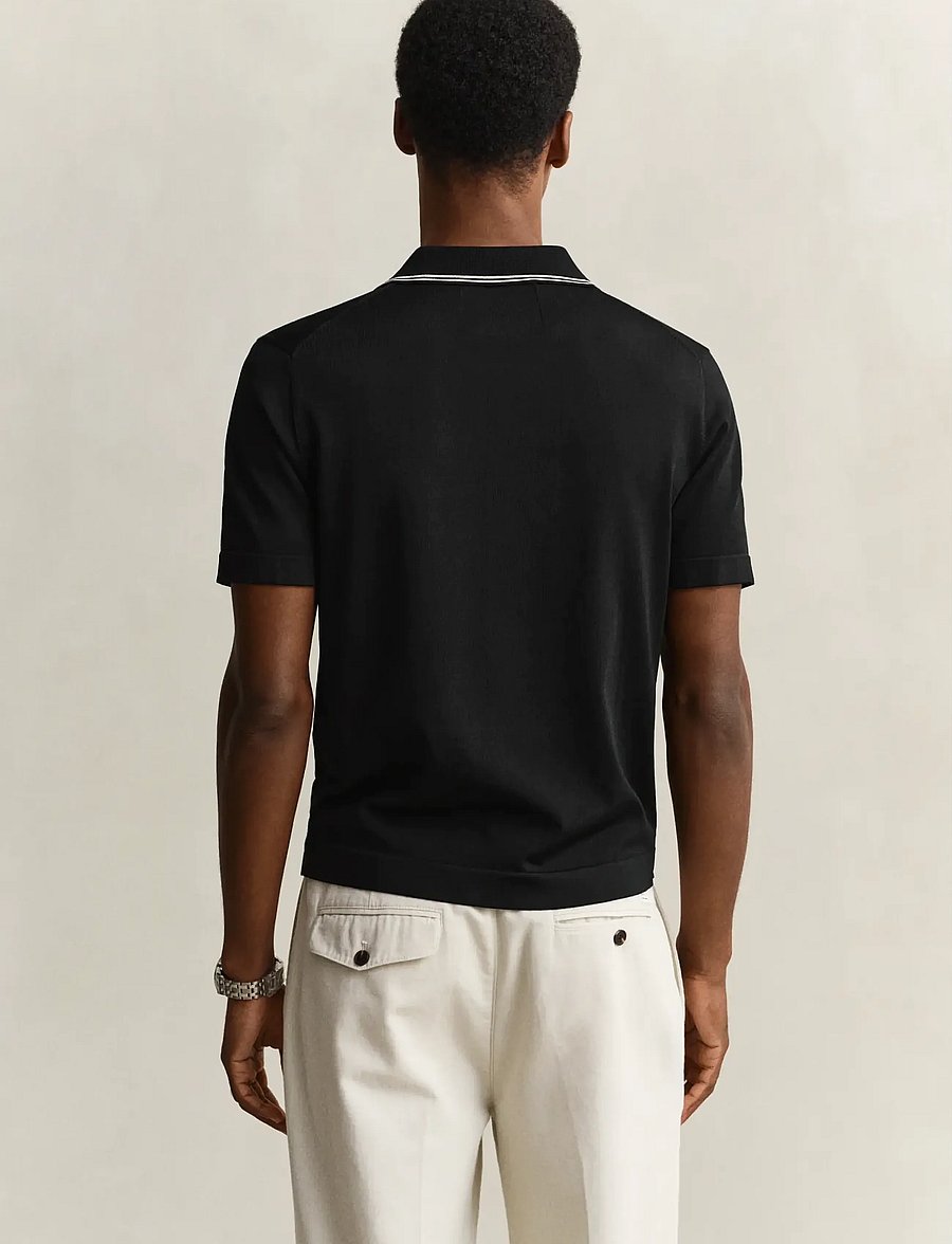 Gant - RESORT COLLAR POLO - polostrik - black - 2