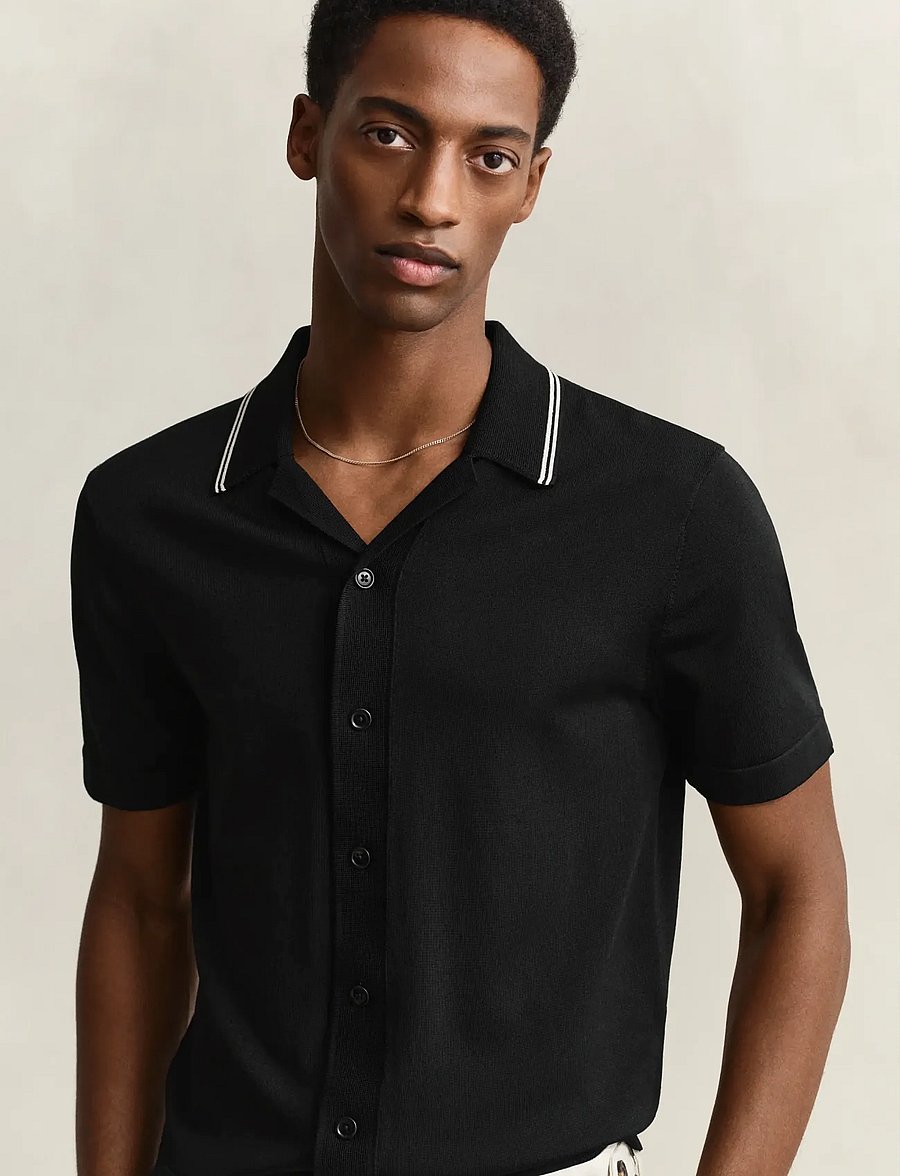 Gant - RESORT COLLAR POLO - polostrik - black - 3