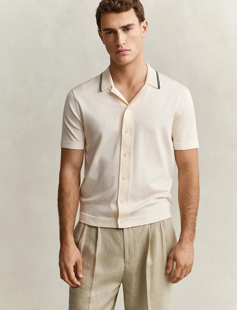 Gant - RESORT COLLAR POLO - polostrik - creamed white - 0