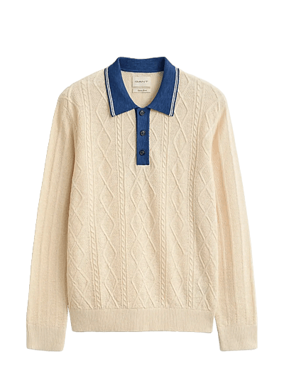 Linen Cotton Silk Blend Cable Polo - Polostrik