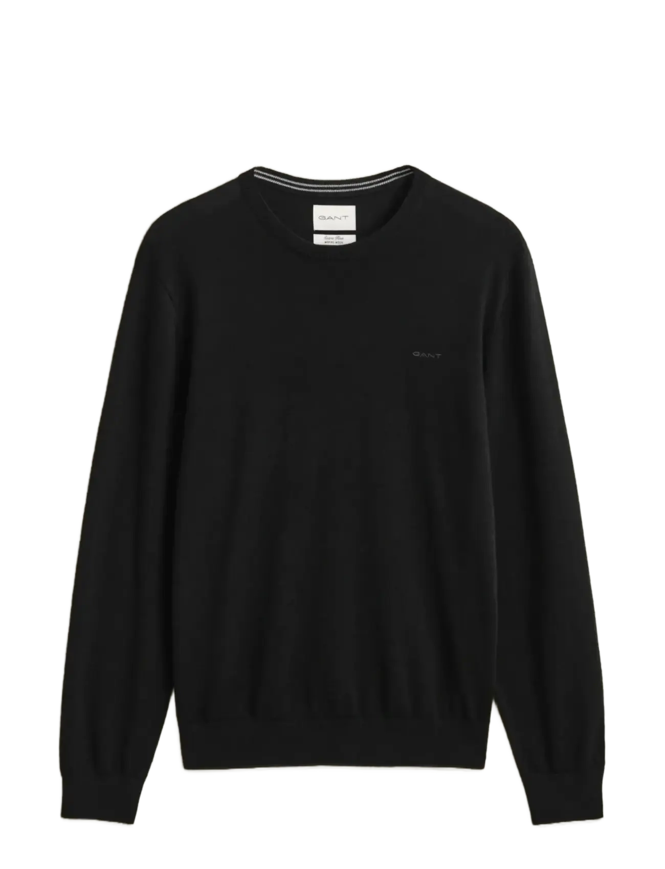 Gant EXTRAFINE MERINO WOOL C-NECK - Rund hals - BLACK / black