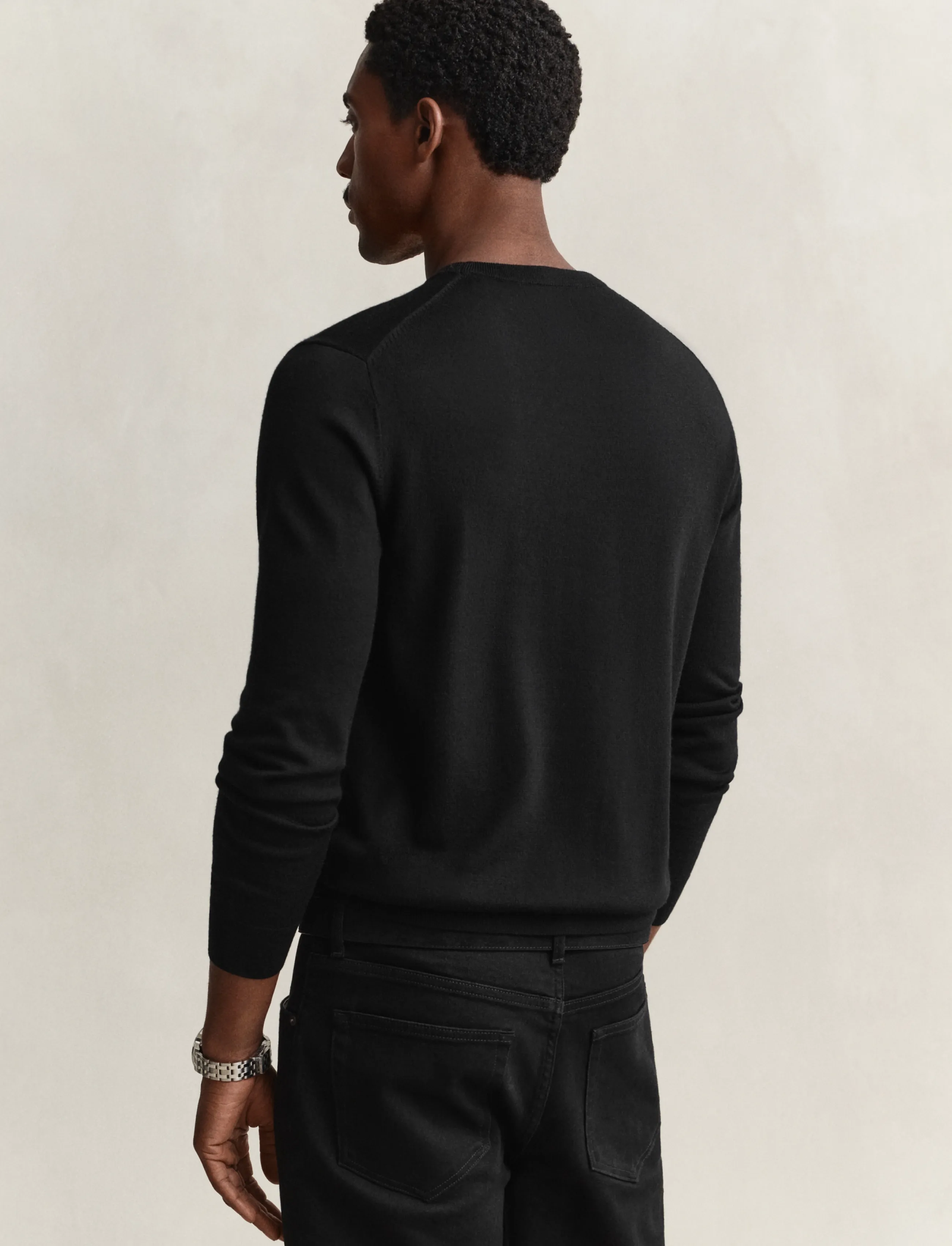 Gant - EXTRAFINE MERINO WOOL C-NECK - rund hals - black - 3