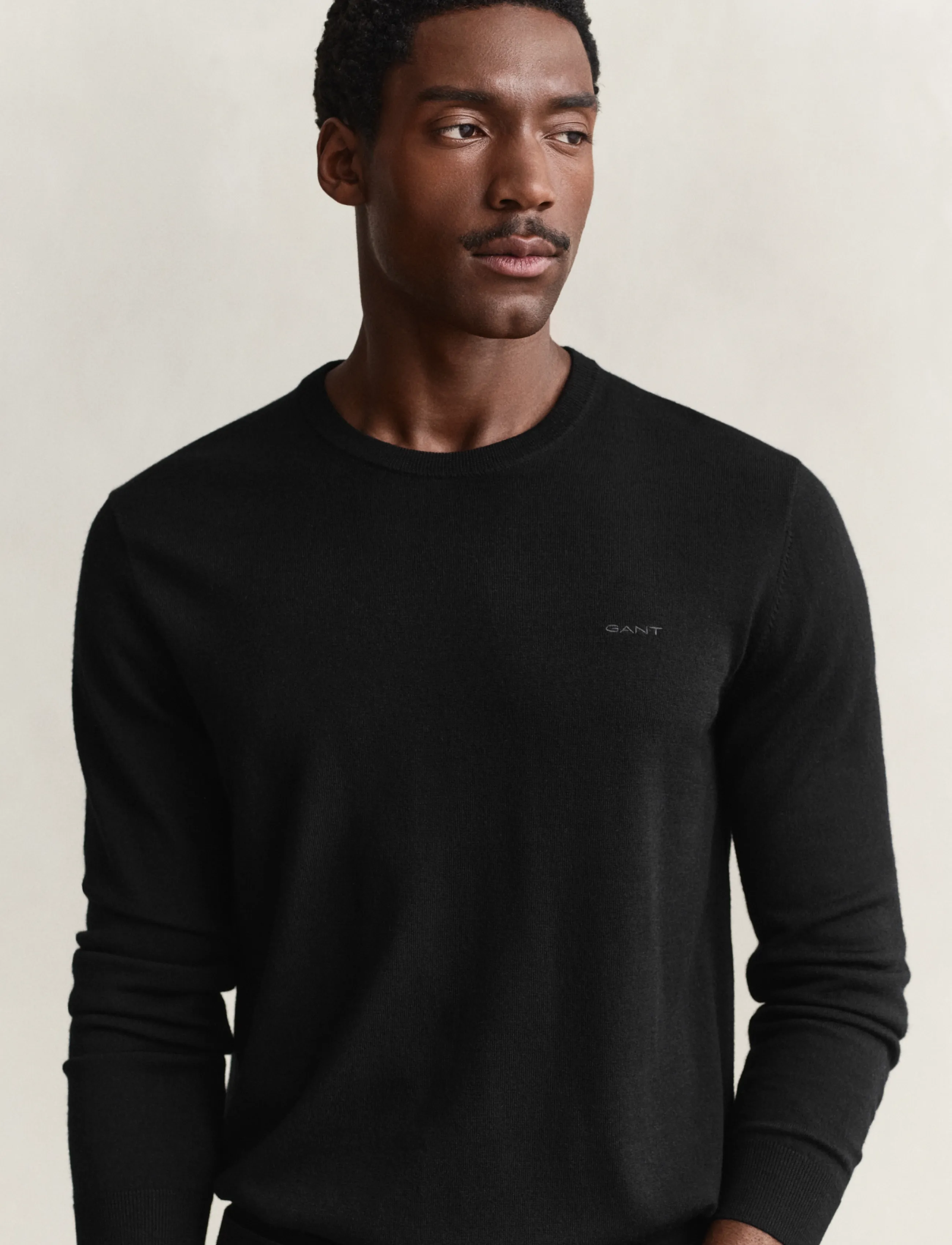 Gant - EXTRAFINE MERINO WOOL C-NECK - rund hals - black - 4