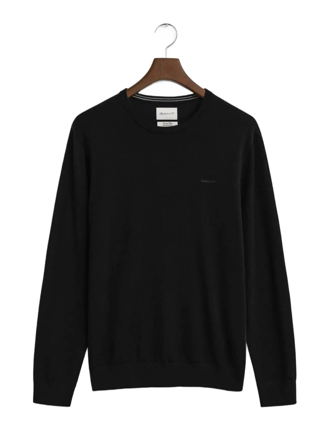 Gant - EXTRAFINE MERINO WOOL C-NECK - rund hals - black - 2