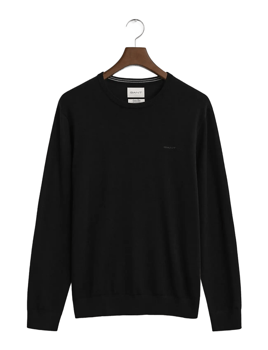 Gant - EXTRAFINE MERINO WOOL C-NECK - rund hals - black - 2