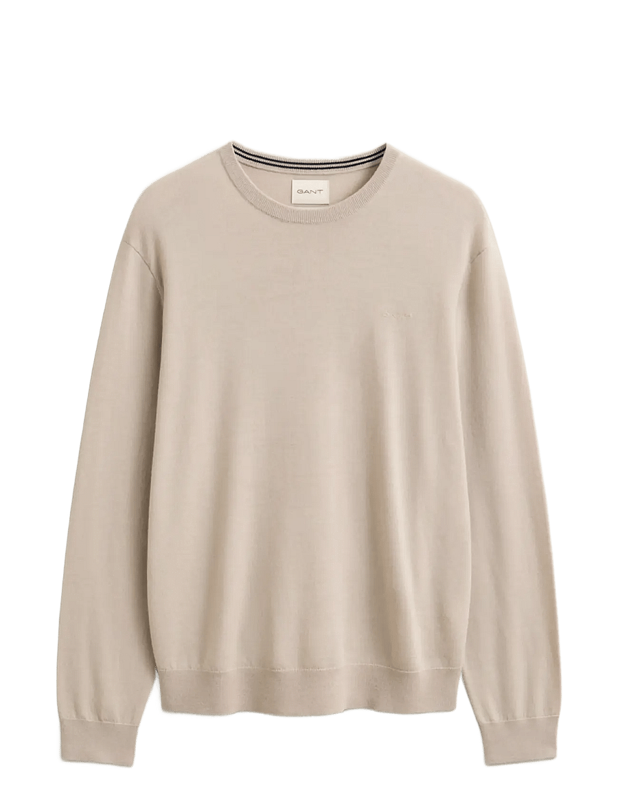 Gant - EXTRAFINE MERINO WOOL C-NECK - rundhals - clay beige - 1