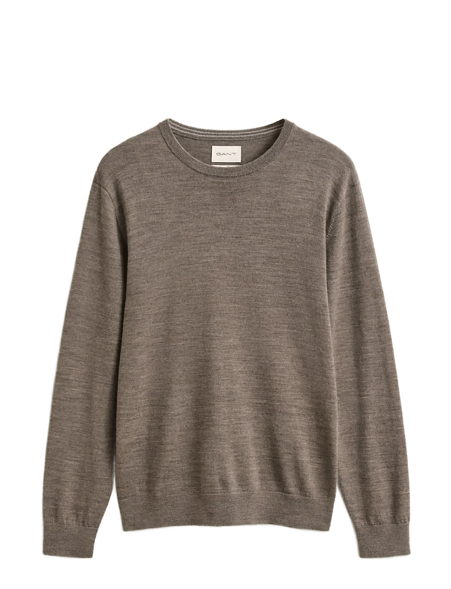 Gant - EXTRAFINE MERINO WOOL C-NECK - rundhals - dark hazelnut melange - 1