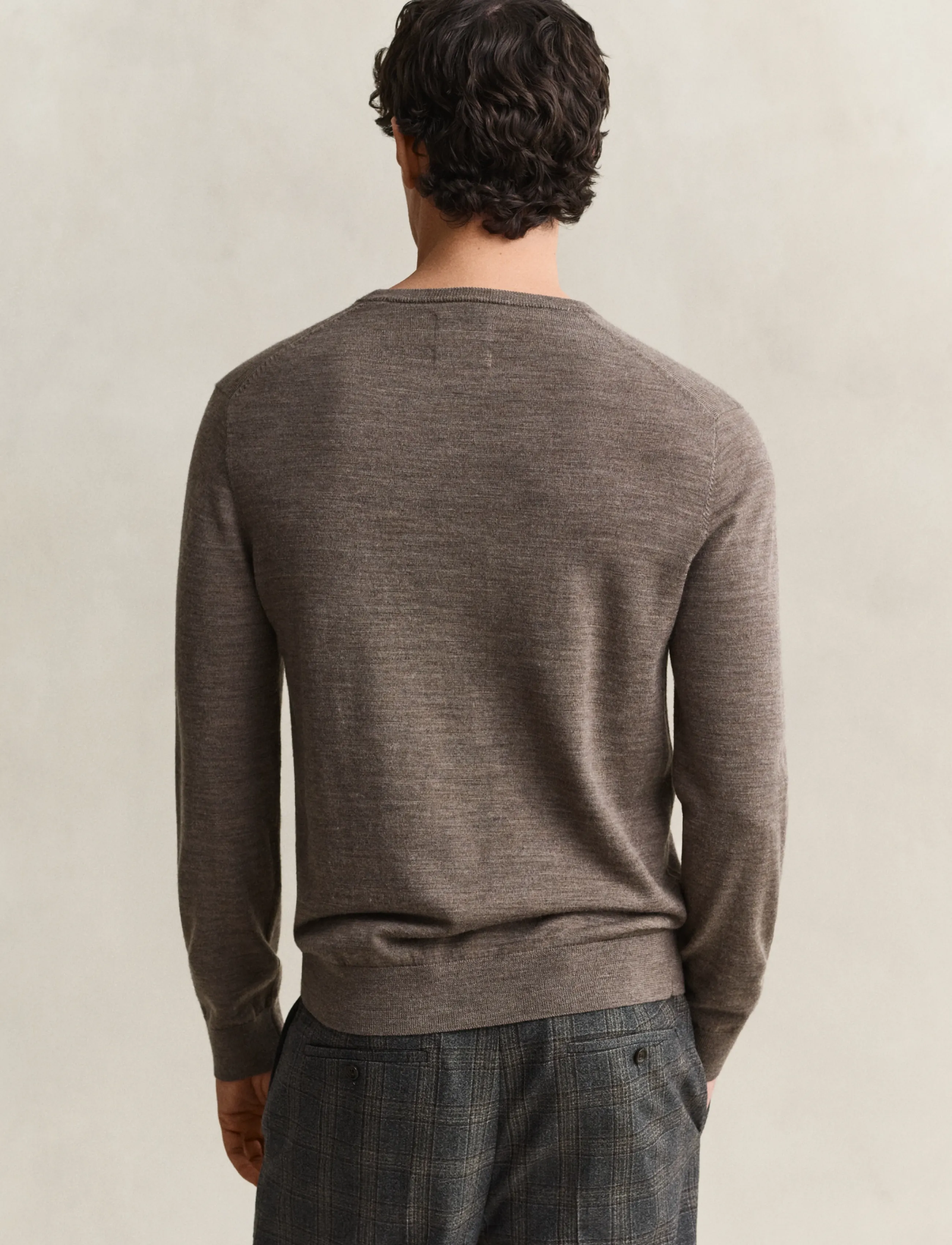 Gant - EXTRAFINE MERINO WOOL C-NECK - Ümara kaelusega - dark hazelnut melange - 2
