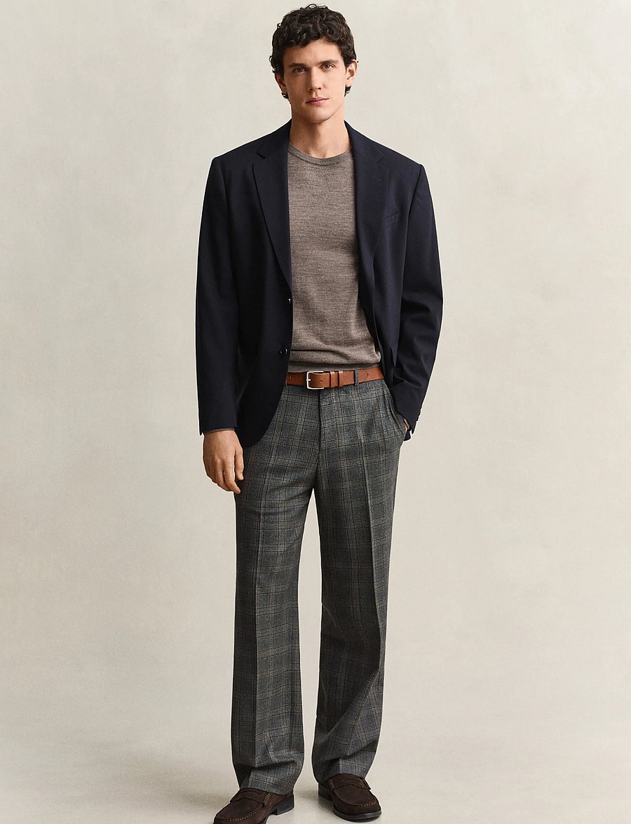 Gant - EXTRAFINE MERINO WOOL C-NECK - rundhals - dark hazelnut melange - 4