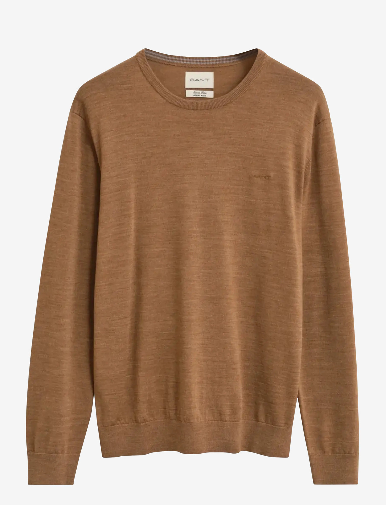 GANT - EXTRAFINE MERINO WOOL C-NECK - adījumi ar apaļu kakla izgriezumu - dk. sand melange - 1