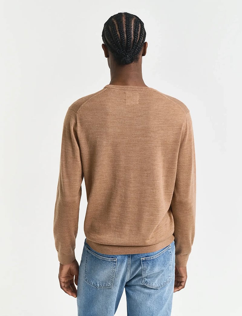 GANT - EXTRAFINE MERINO WOOL C-NECK - adījumi ar apaļu kakla izgriezumu - dk. sand melange - 2