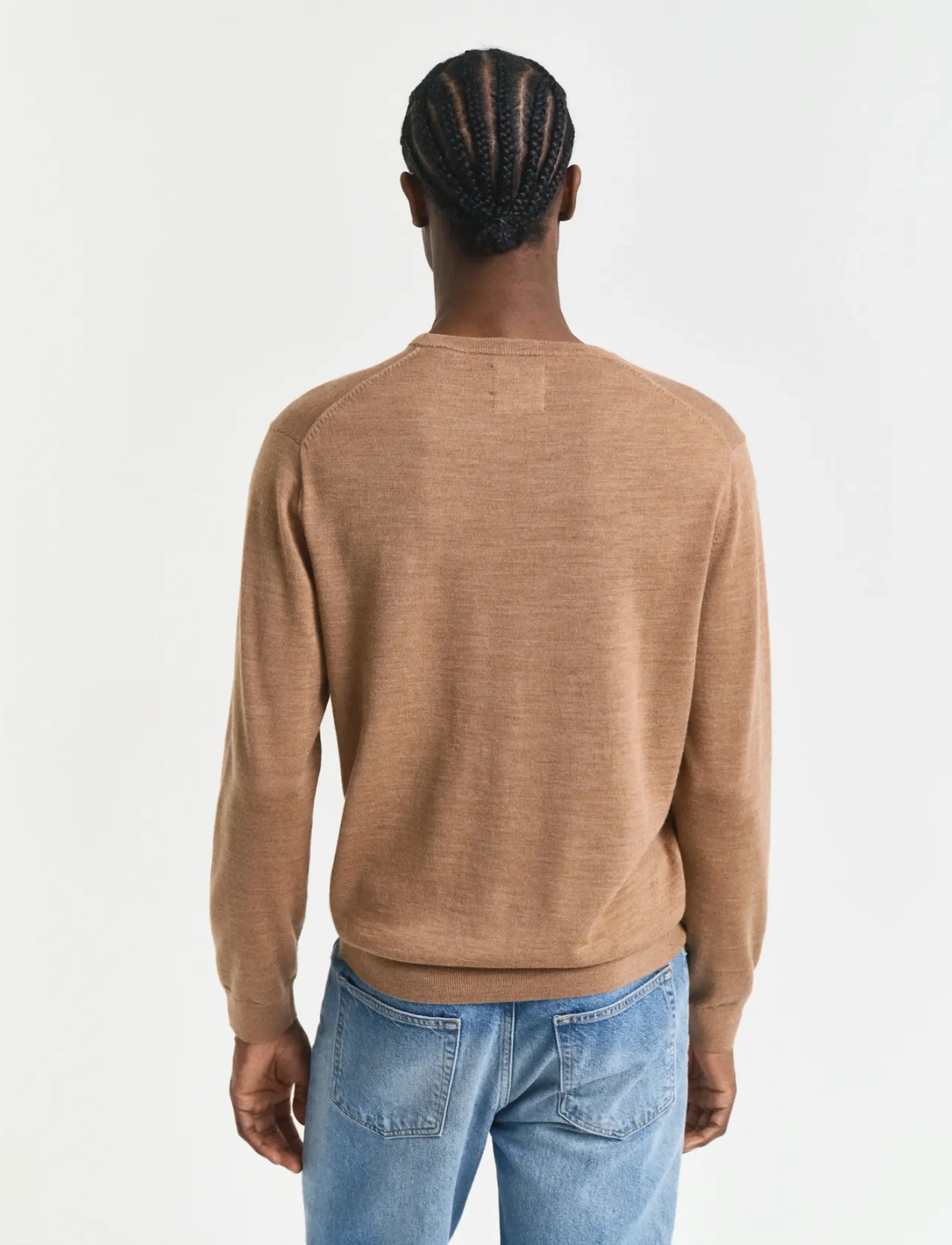 Gant - EXTRAFINE MERINO WOOL C-NECK - rundhals - dk. sand melange - 2