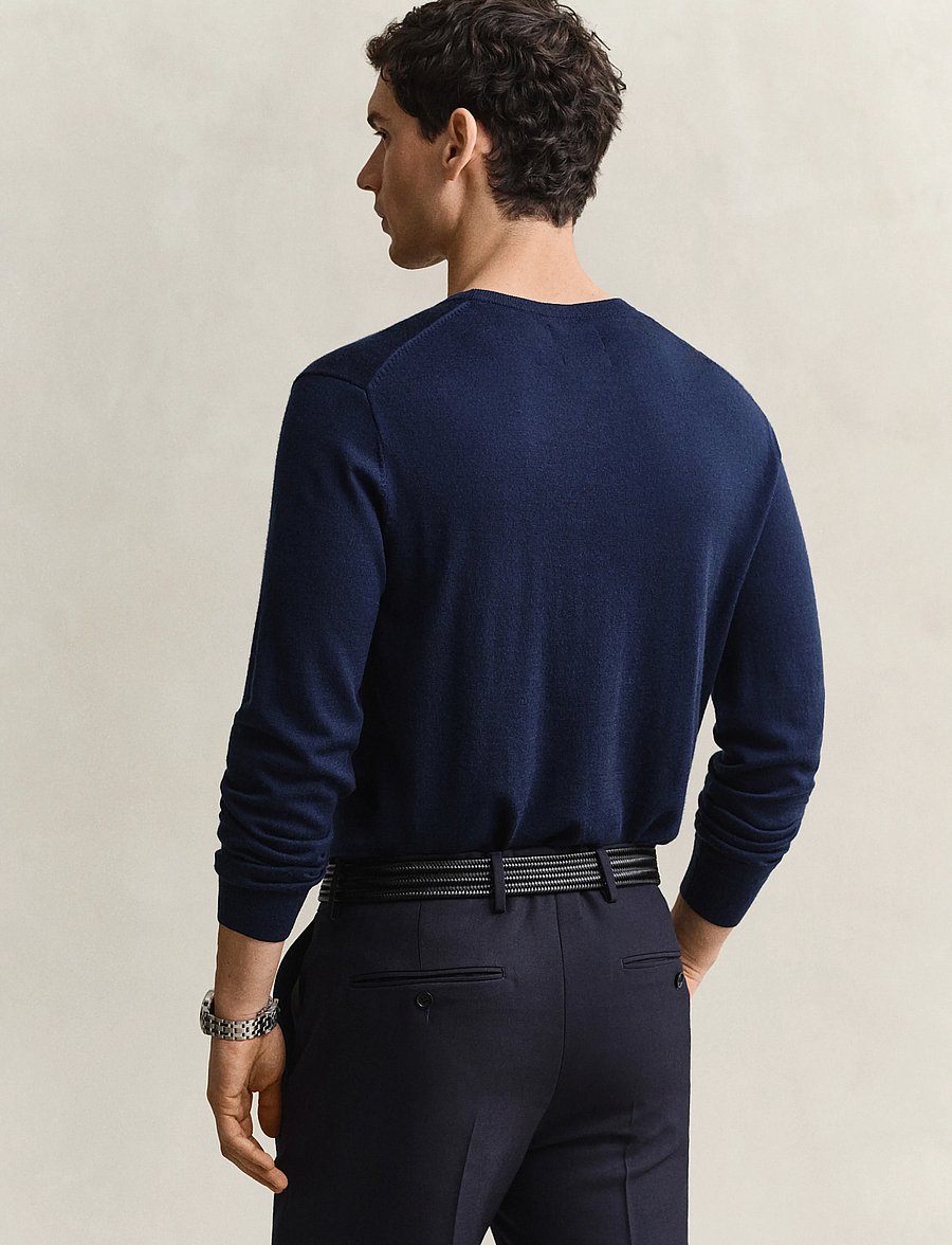 Gant - EXTRAFINE MERINO WOOL C-NECK - rundhals - marine - 2