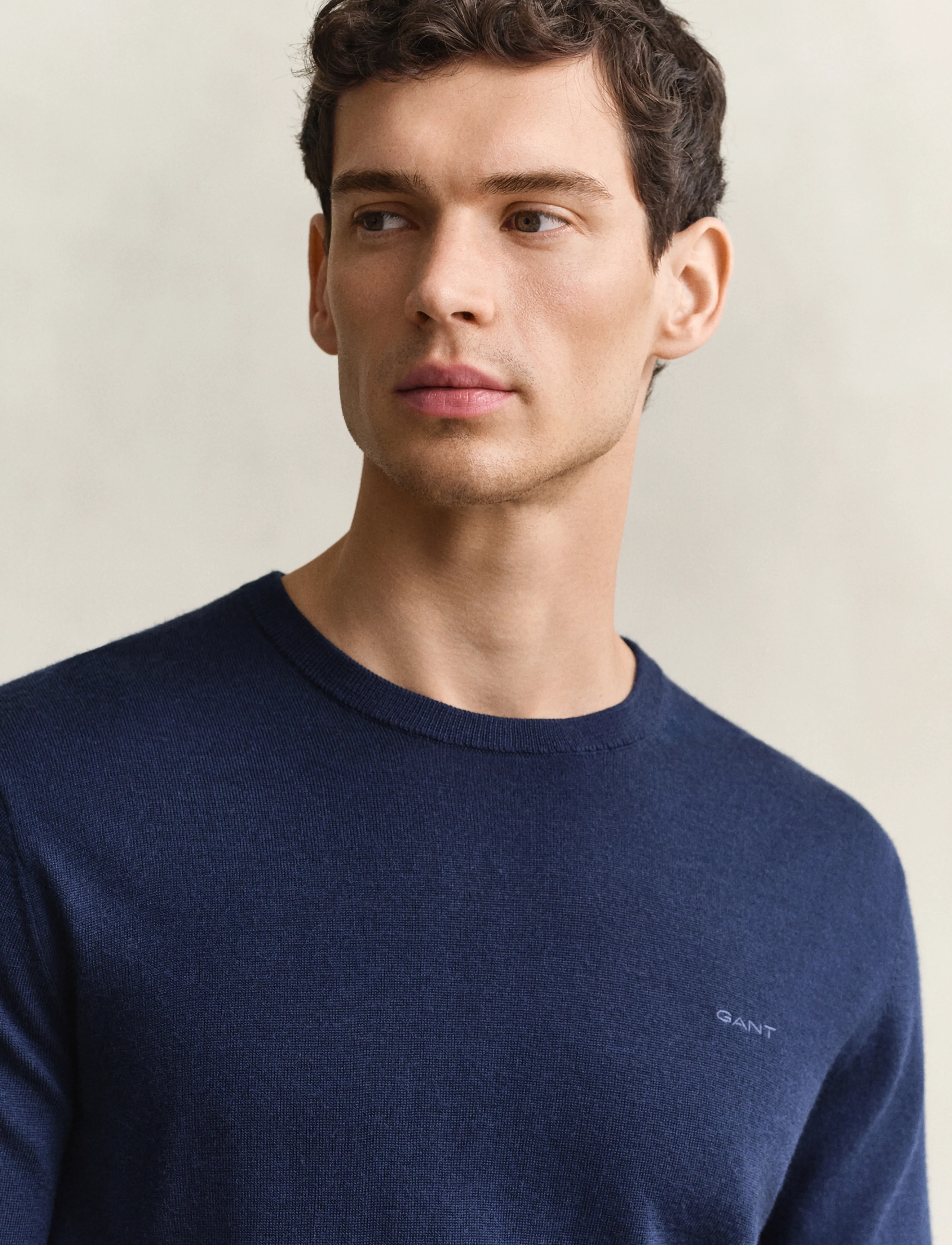 Gant - EXTRAFINE MERINO WOOL C-NECK - rundhals - marine - 3