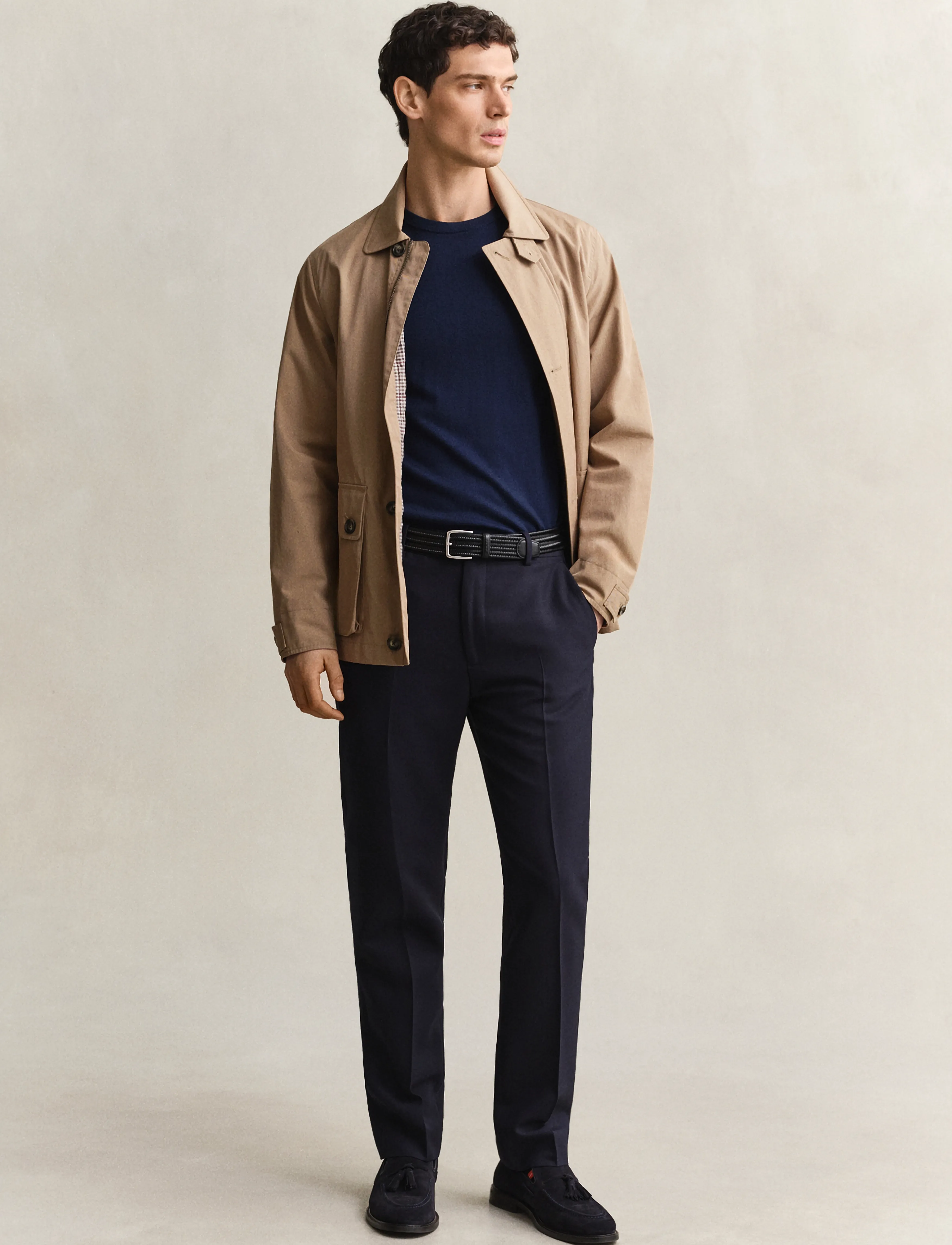 Gant EXTRAFINE MERINO WOOL C-NECK - Kleidung - MARINE / navy
