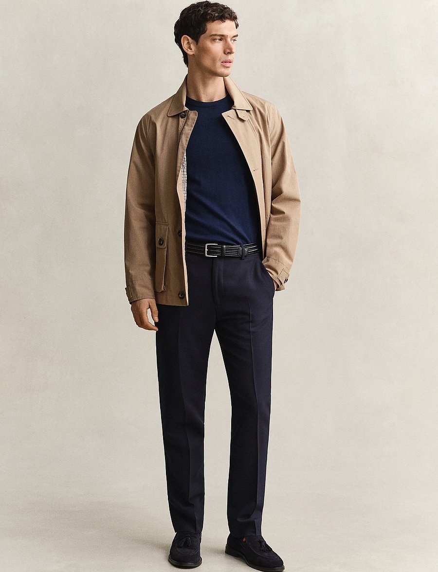 Gant - EXTRAFINE MERINO WOOL C-NECK - rundhals - marine - 4