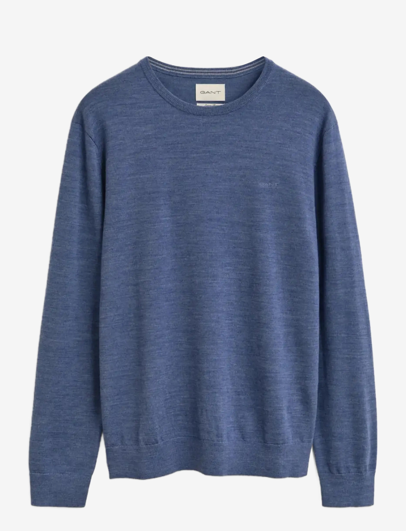 GANT - EXTRAFINE MERINO WOOL C-NECK - rund hals - stone blue melange - 1