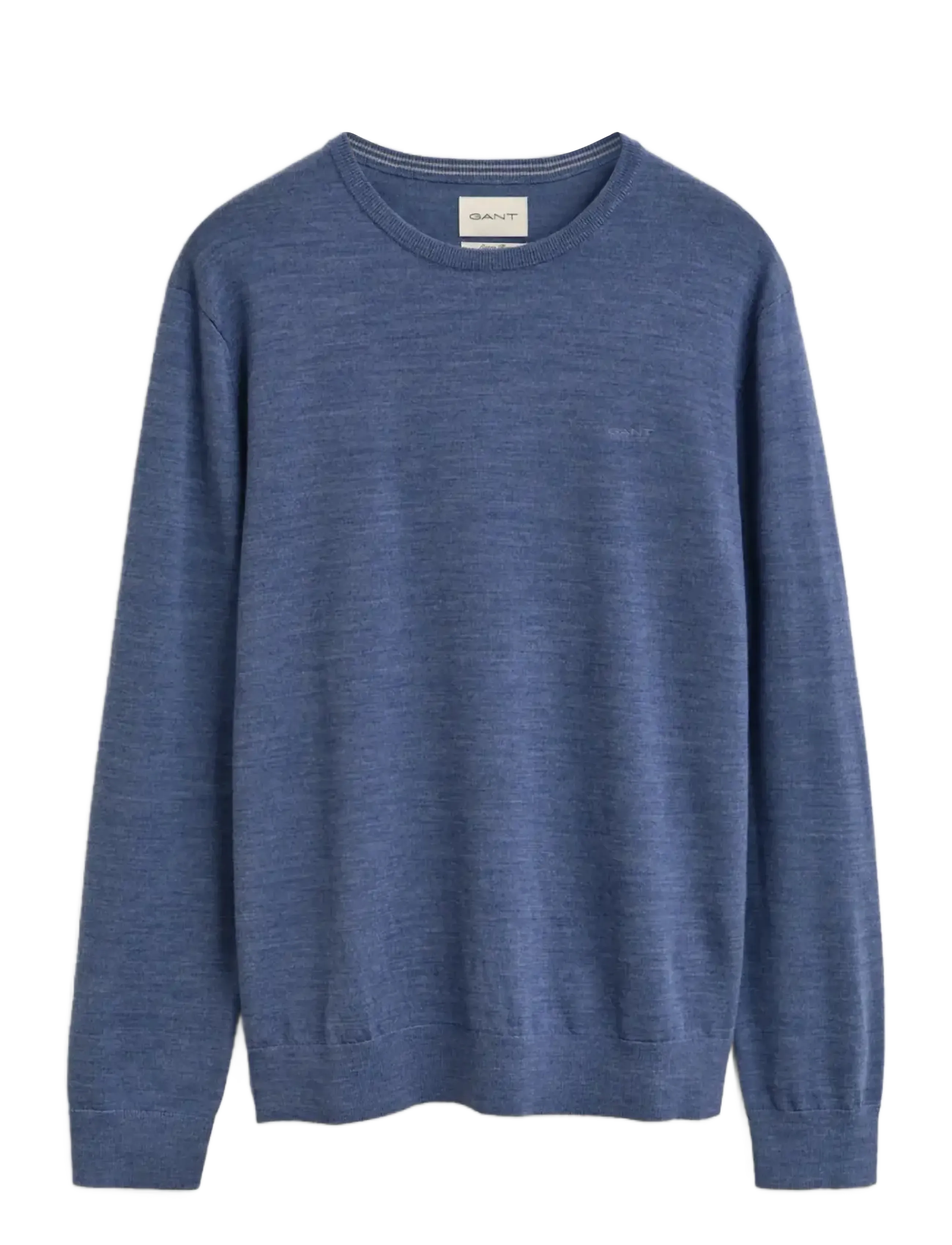 Gant EXTRAFINE MERINO WOOL C-NECK - Gant - STONE BLUE MELANGE / blue