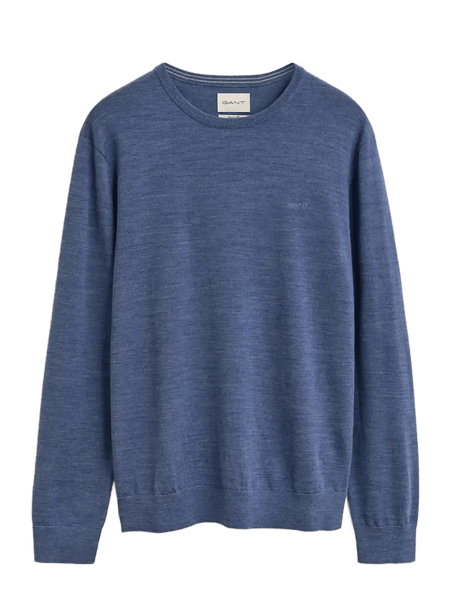 Gant - EXTRAFINE MERINO WOOL C-NECK - rundhals - stone blue melange - 1