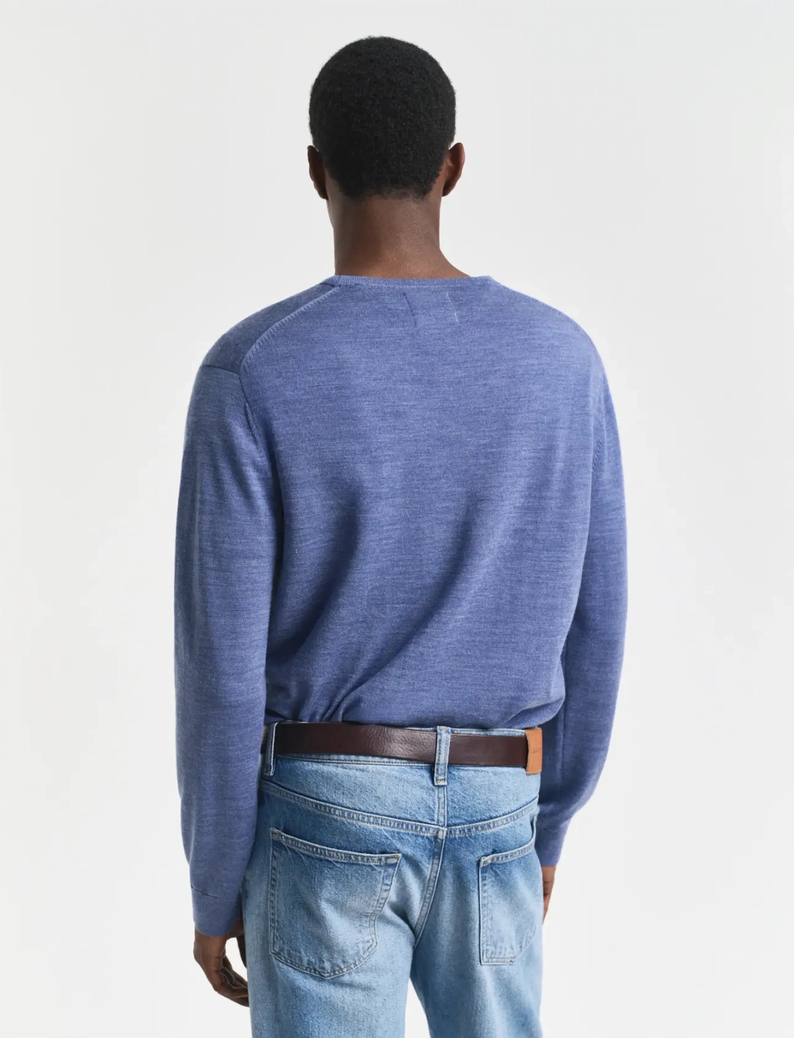 Gant - EXTRAFINE MERINO WOOL C-NECK - rundhals - stone blue melange - 2
