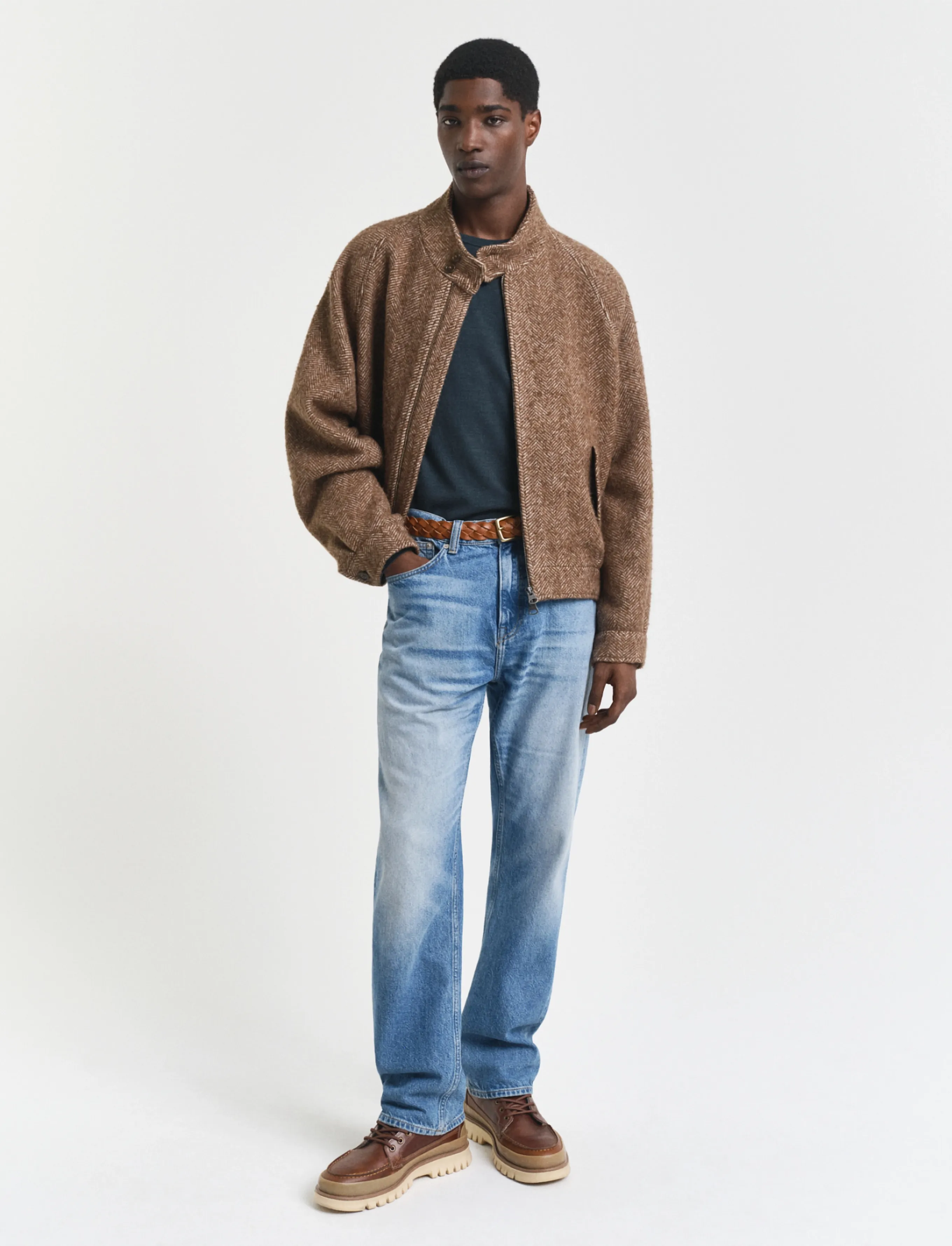 Gant Extrafine Merino Wool C-Neck stickade tröjor herr – bild 4