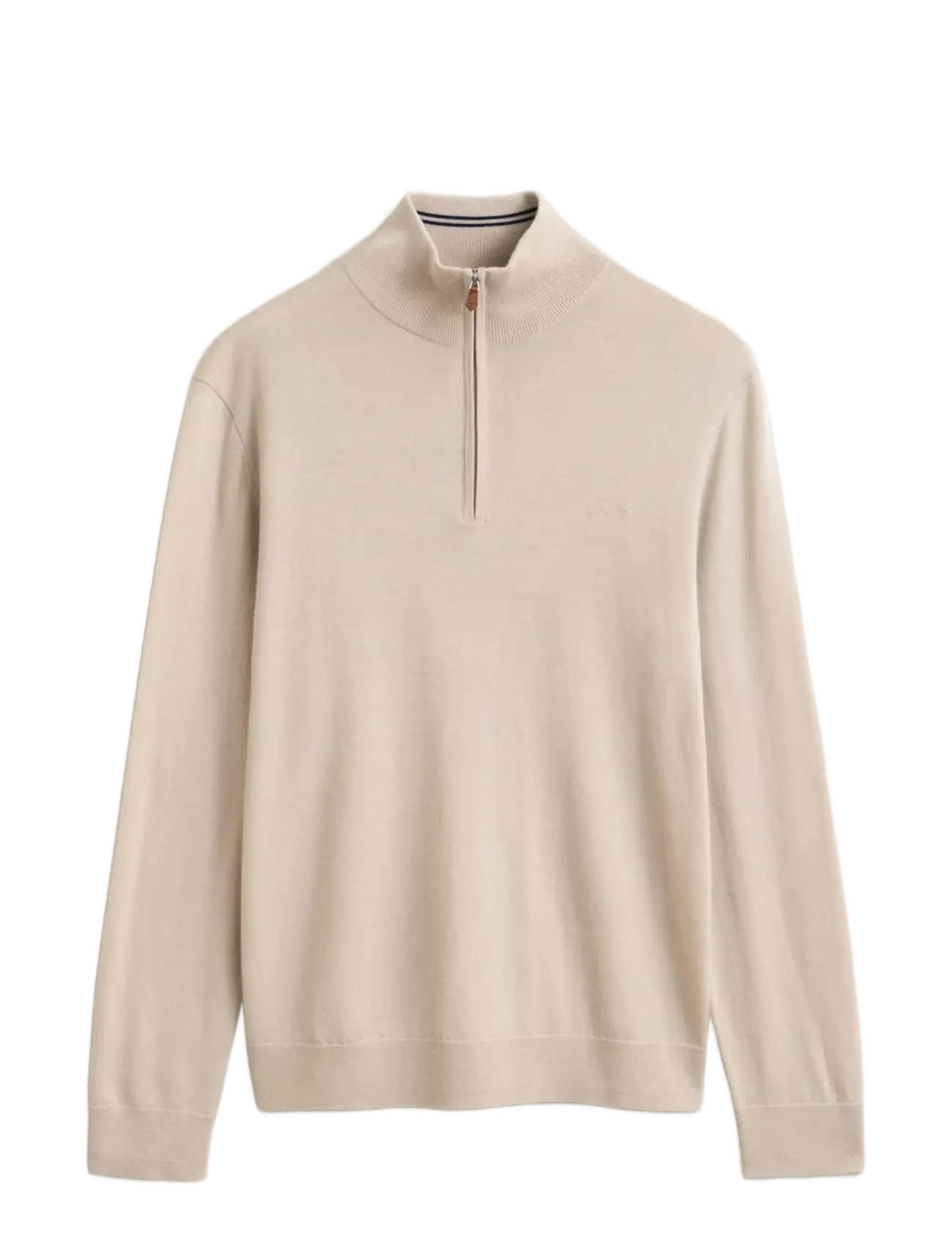 Gant - EXTRAFINE MERINO WOOL HALF ZIP - pullover mit halbem reißverschluss - clay beige - 1