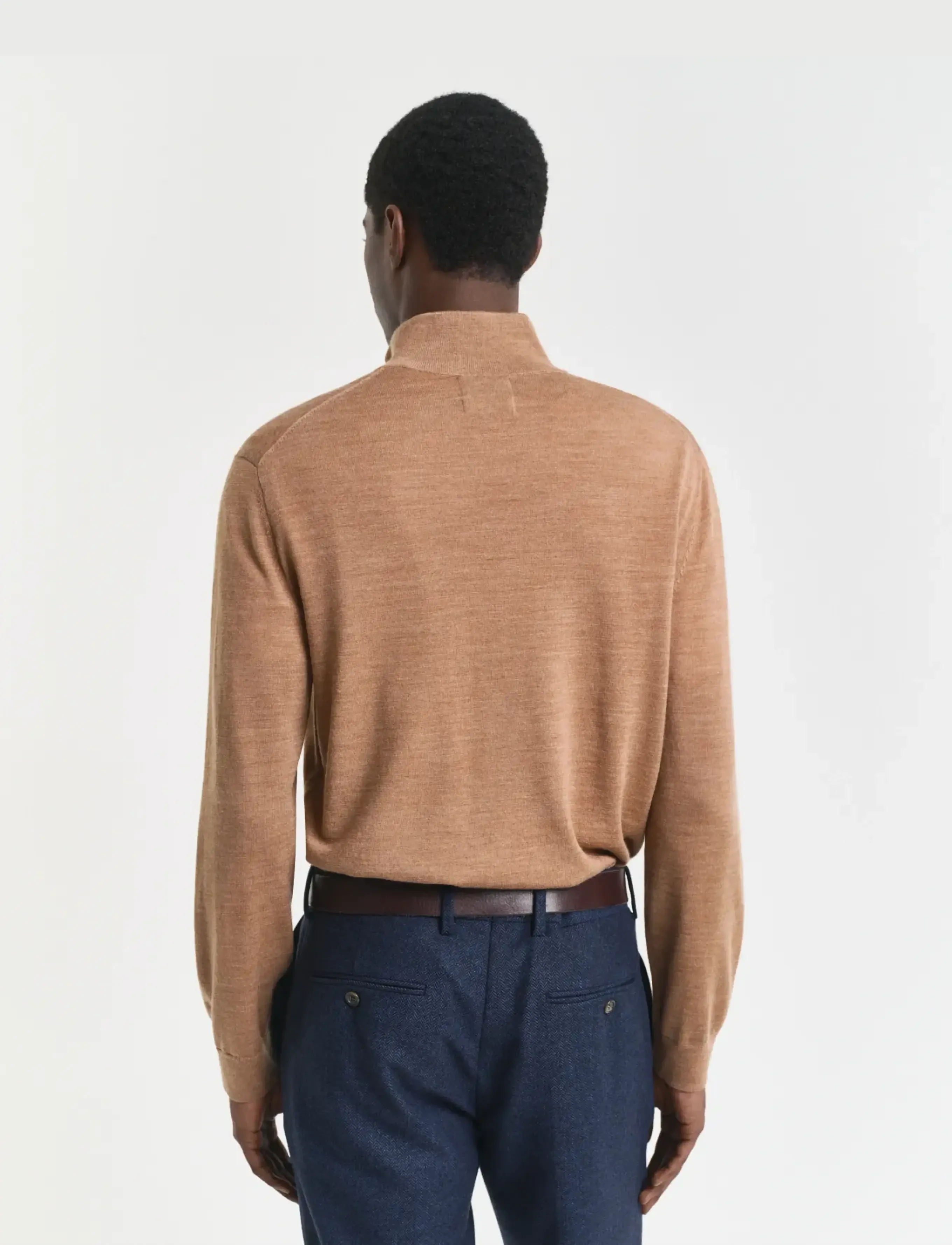 Gant - EXTRAFINE MERINO WOOL HALF ZIP - half zip-tröjor - dk. sand melange - 2