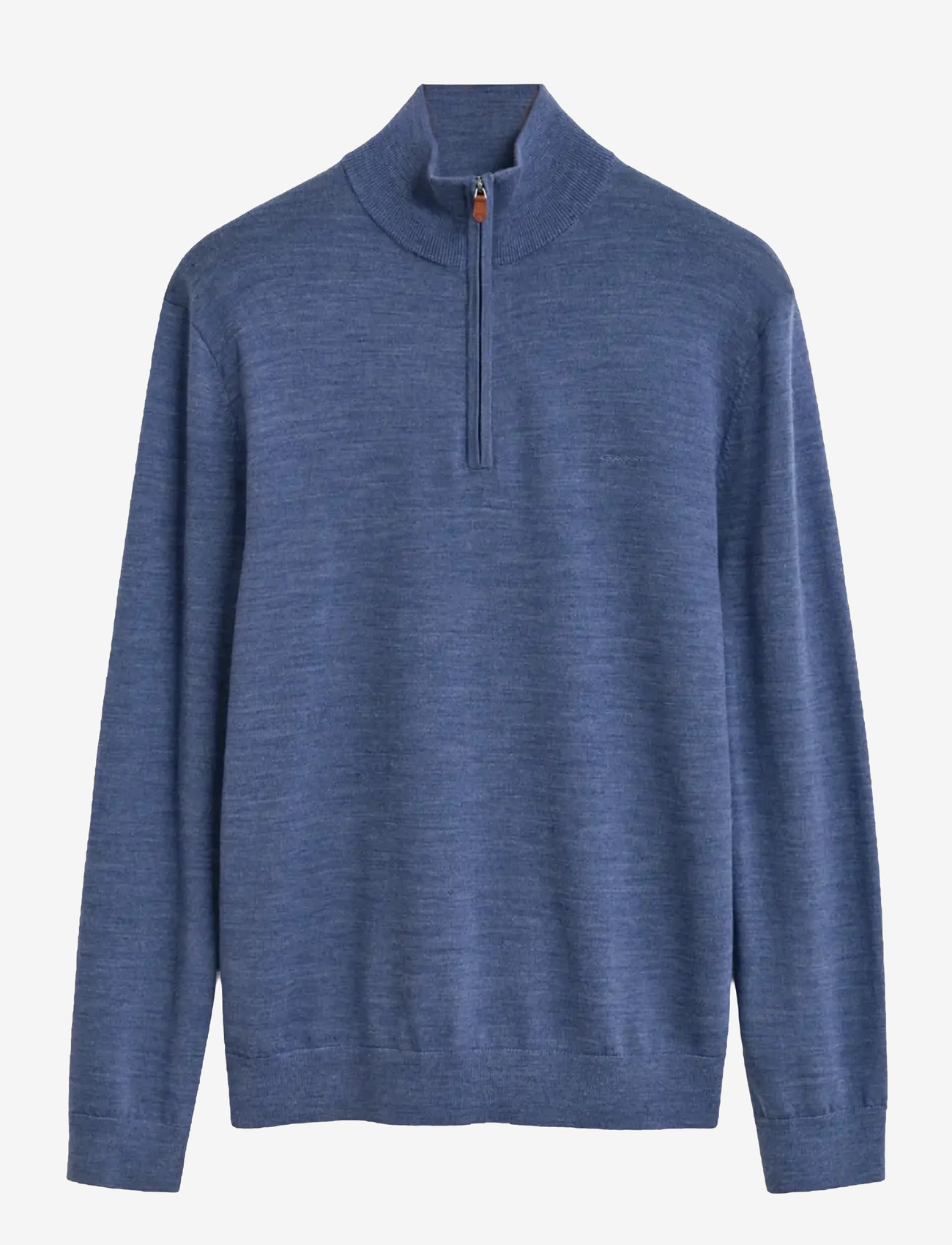 GANT - EXTRAFINE MERINO WOOL HALF ZIP - stone blue melange - 1