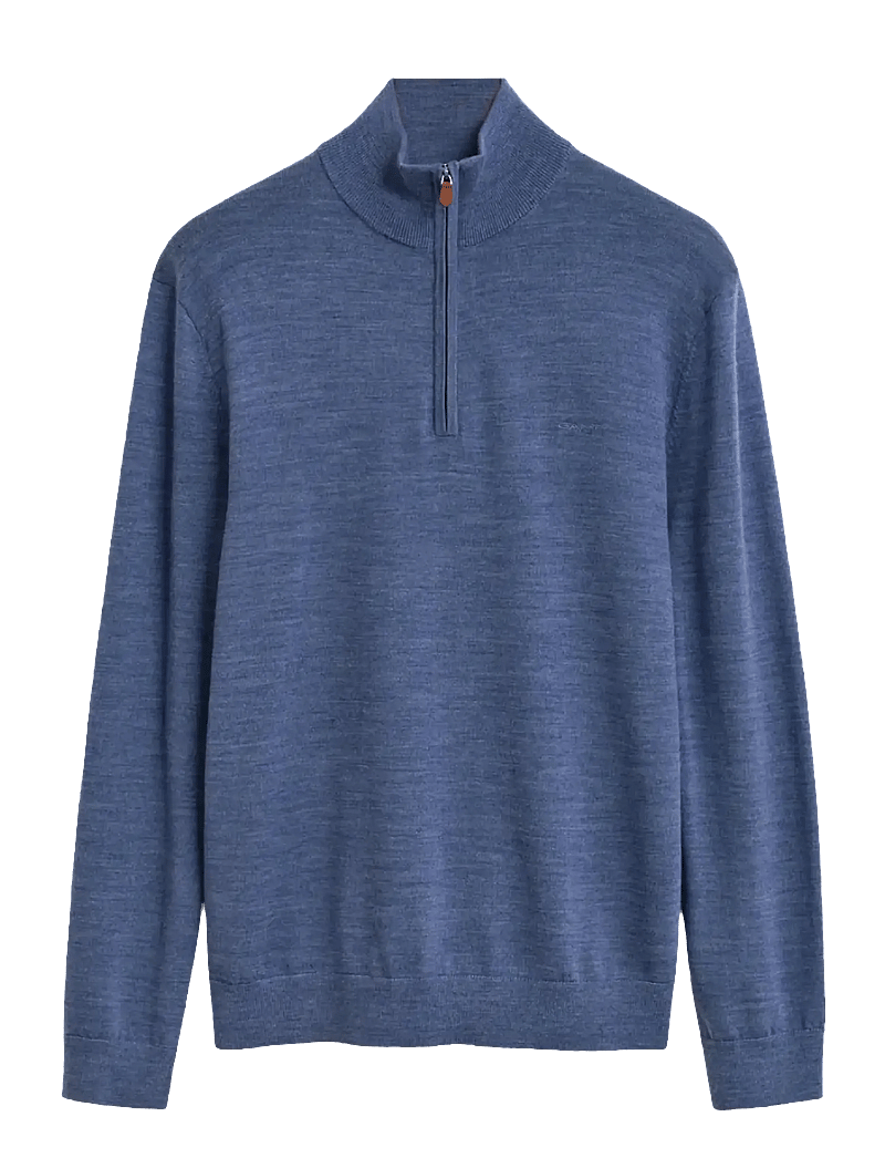 GANT - EXTRAFINE MERINO WOOL HALF ZIP - pullover mit halbem reißverschluss - stone blue melange - 1