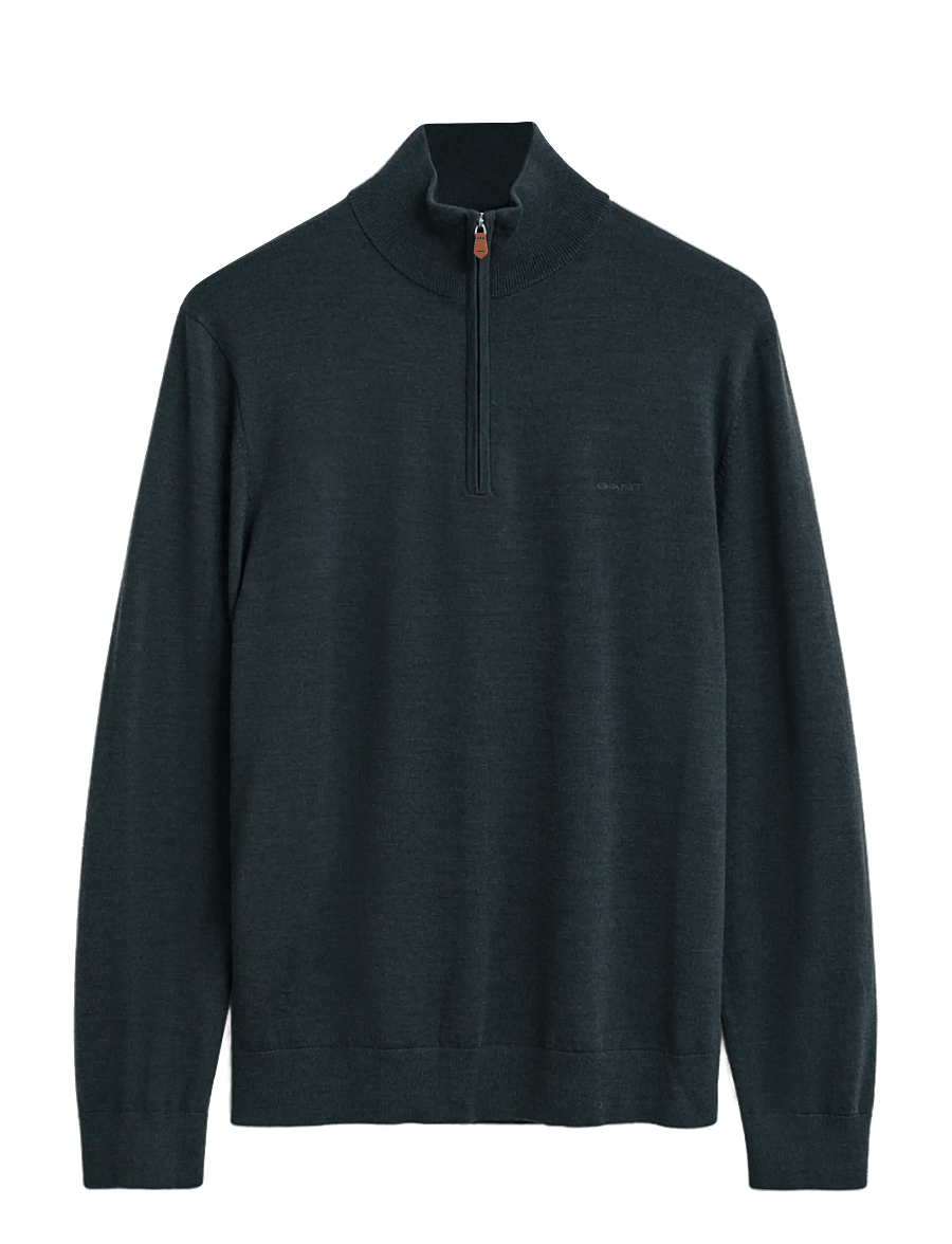 Gant - EXTRAFINE MERINO WOOL HALF ZIP - pullover mit halbem reißverschluss - tartan green - 1