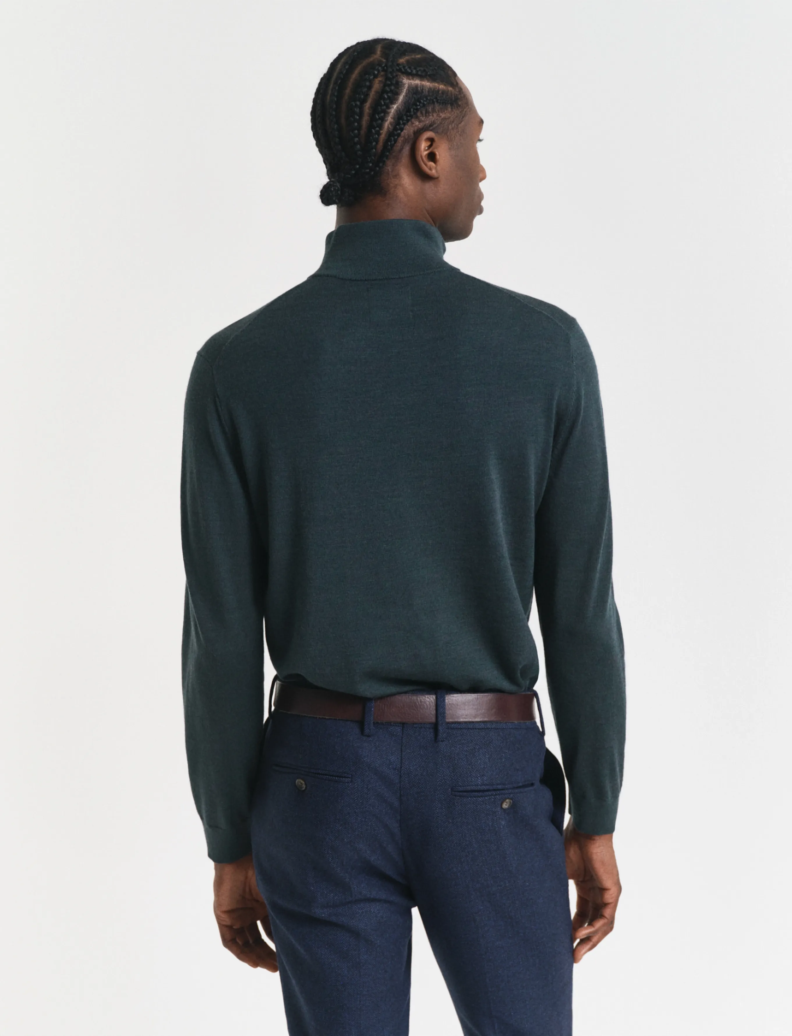 Gant - EXTRAFINE MERINO WOOL HALF ZIP - half zip-tröjor - tartan green - 2
