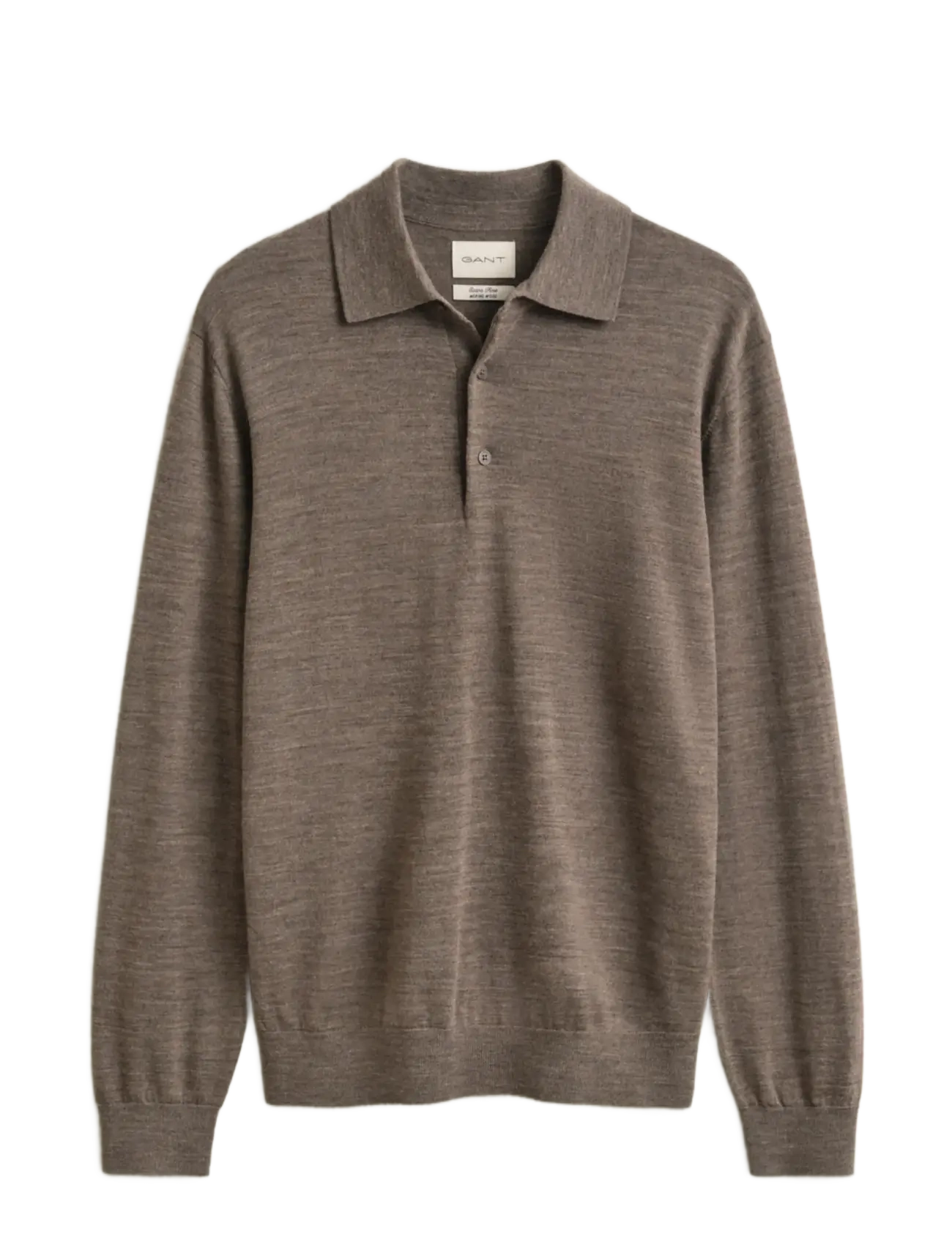 Gant Extrafine Merino Wool Polo, Mænd, Polo Sweater, Brun, Str: XL