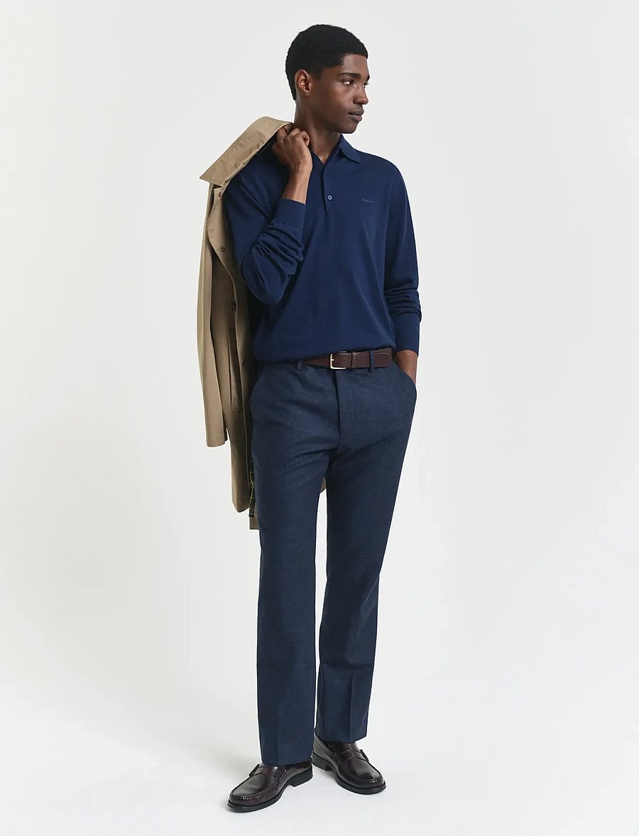 Gant - EXTRAFINE MERINO WOOL POLO - marine - 3