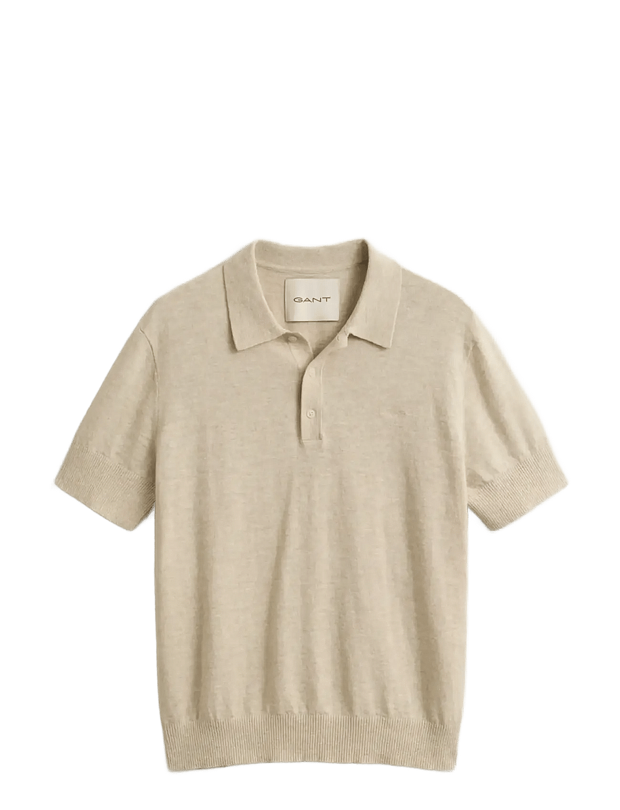 Gant - SLUB COTTON LINEN SS POLO - kurzärmelig - seed melange - 1