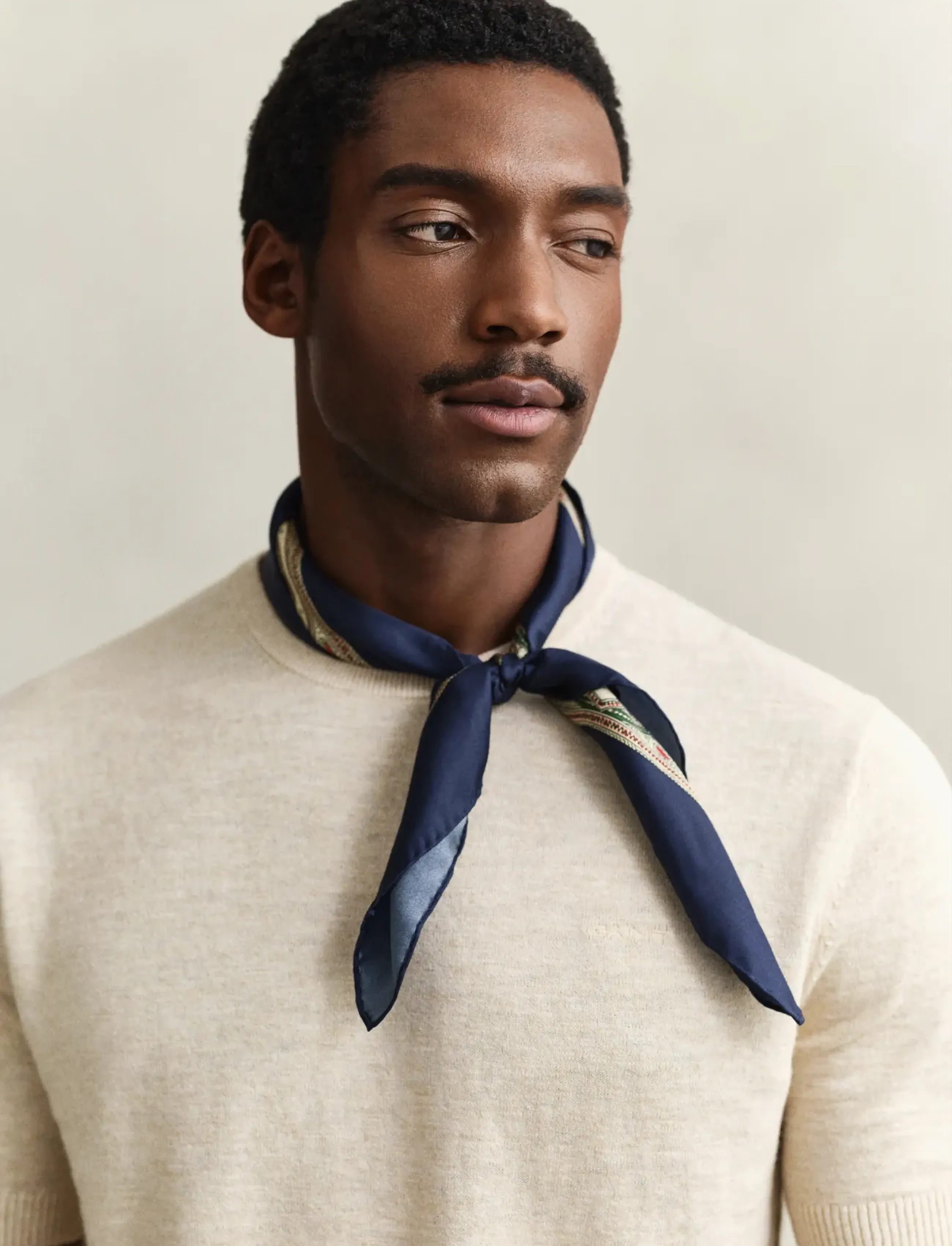 Gant - SLUB COTTON LINEN SS C-NECK - kortærmede t-shirts - seed melange - 3